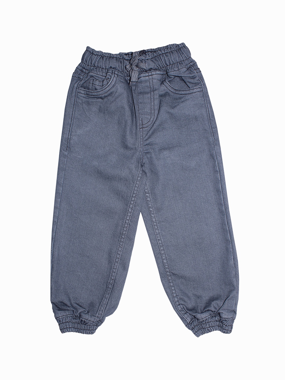 

KiddoPanti Boys Grey Jogger Mid-Rise Clean Look Stretchable Jeans