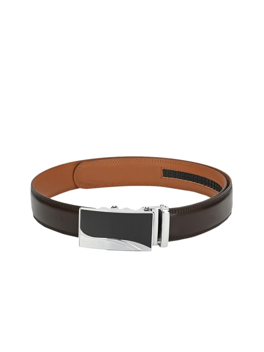 

Pacific Gold Men Brown Solid Leather Belt