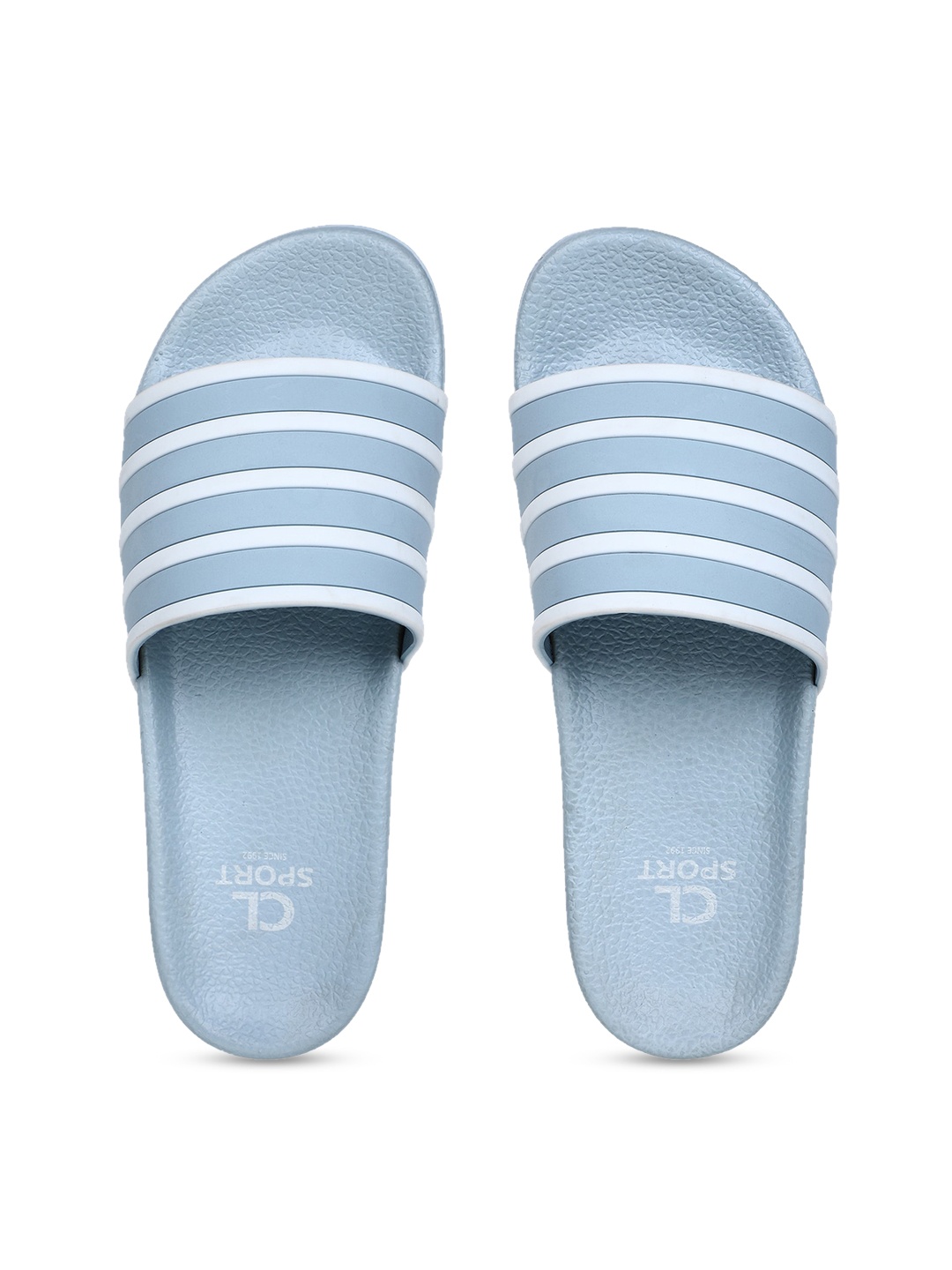 

Carlton London sports Women Blue & White Striped Sliders