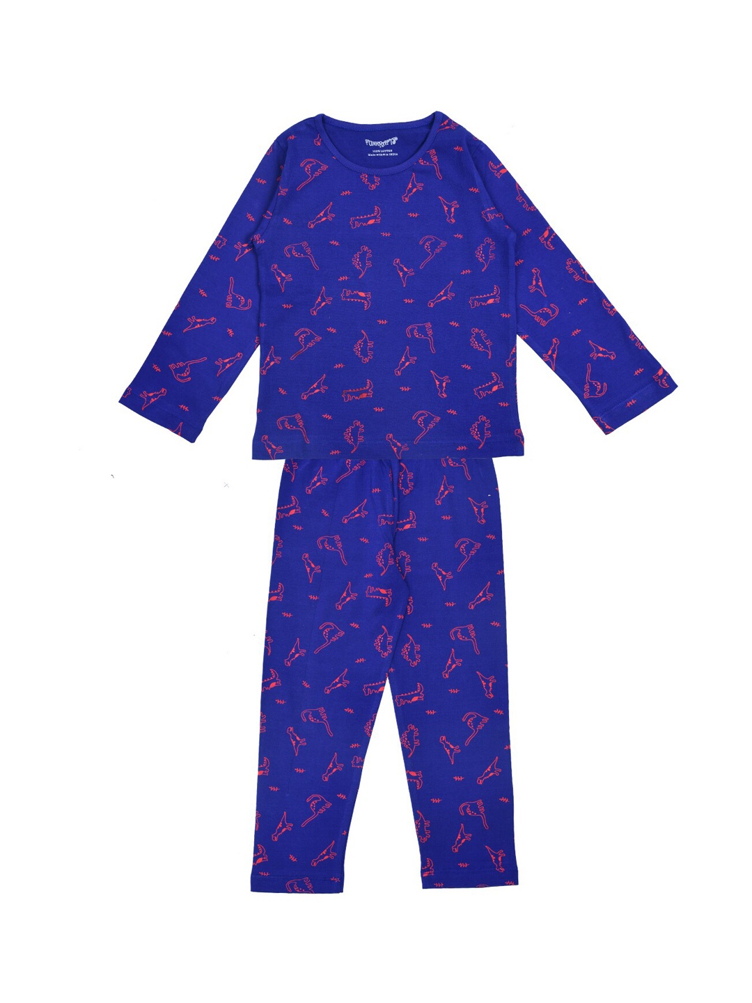 

FUNKRAFTS Girls Conversational Printed Night suit, Blue