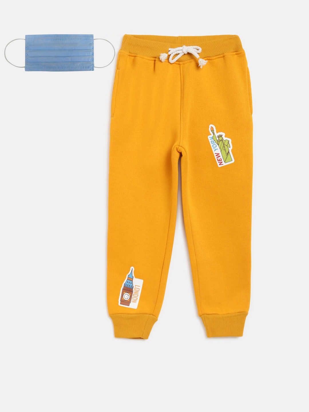 

Lil Tomatoes Boys Mustard Yellow Solid Joggers