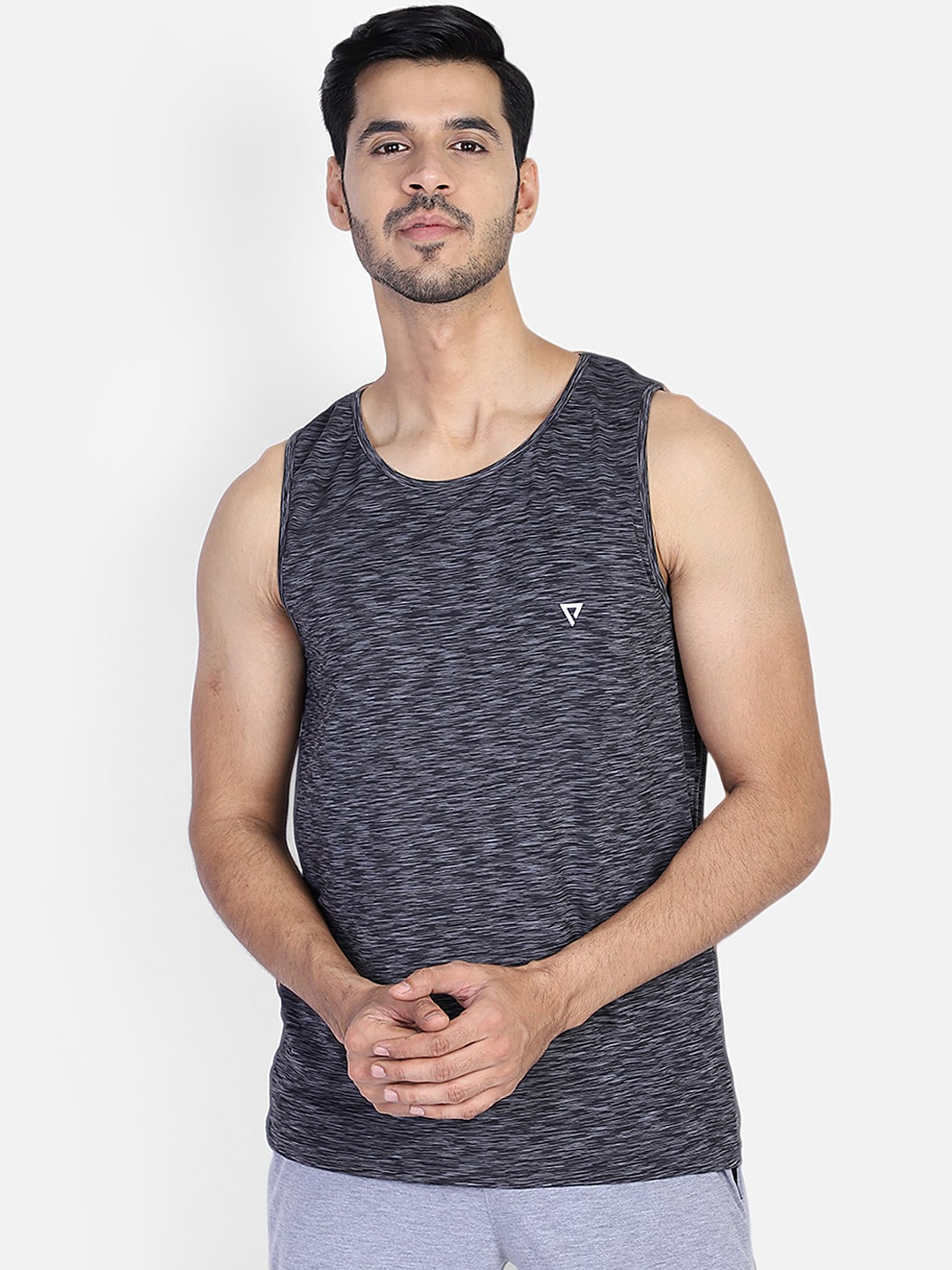 

PROTEENS Men Grey Solid Round Neck T-shirt