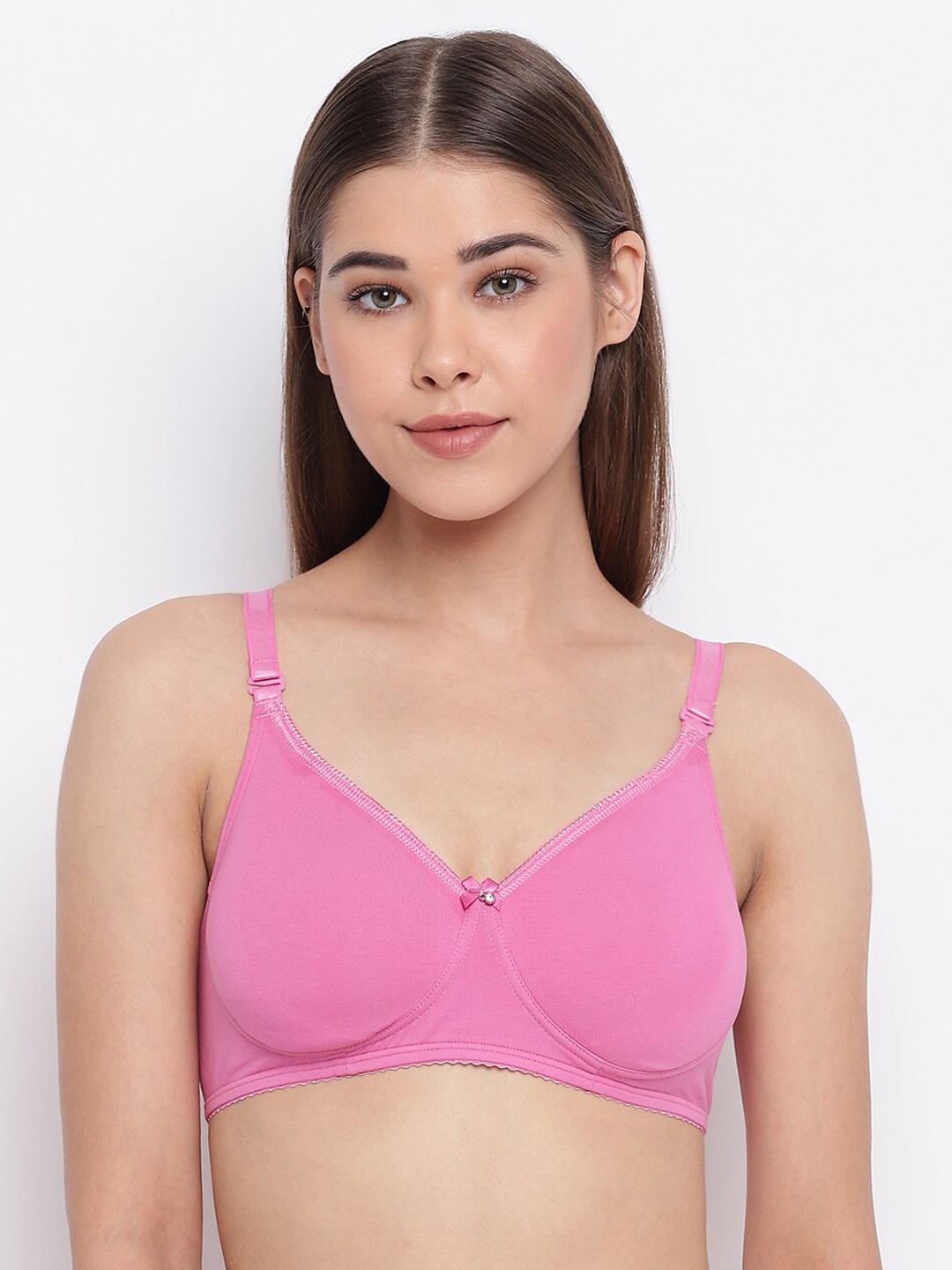 

Enamor Women Pink Non Padded Non Wired Shaper T-Shirt Bra with Moulded Cups