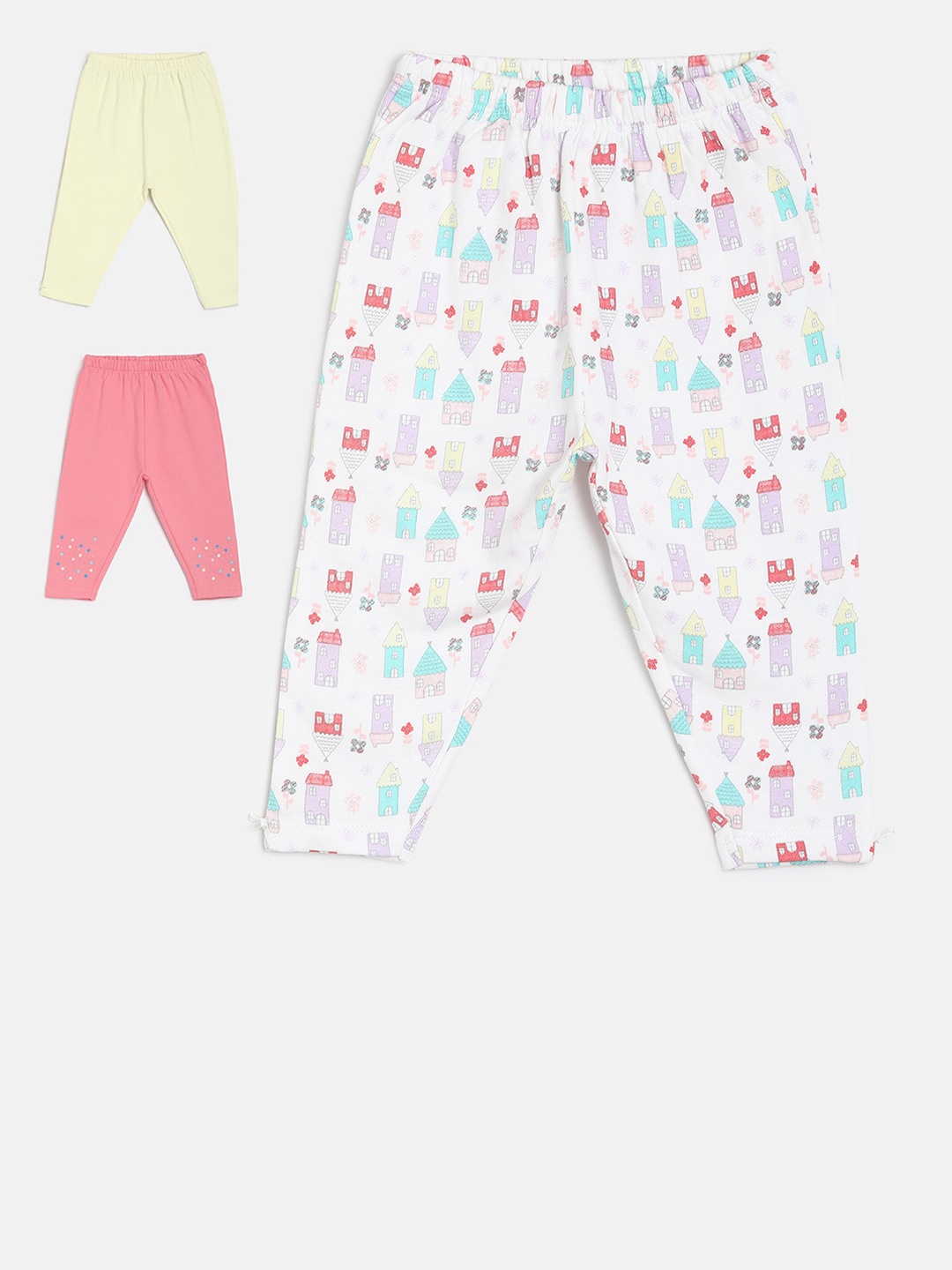 

MINI KLUB Girls Pack Of 3 Track Pants, Multi