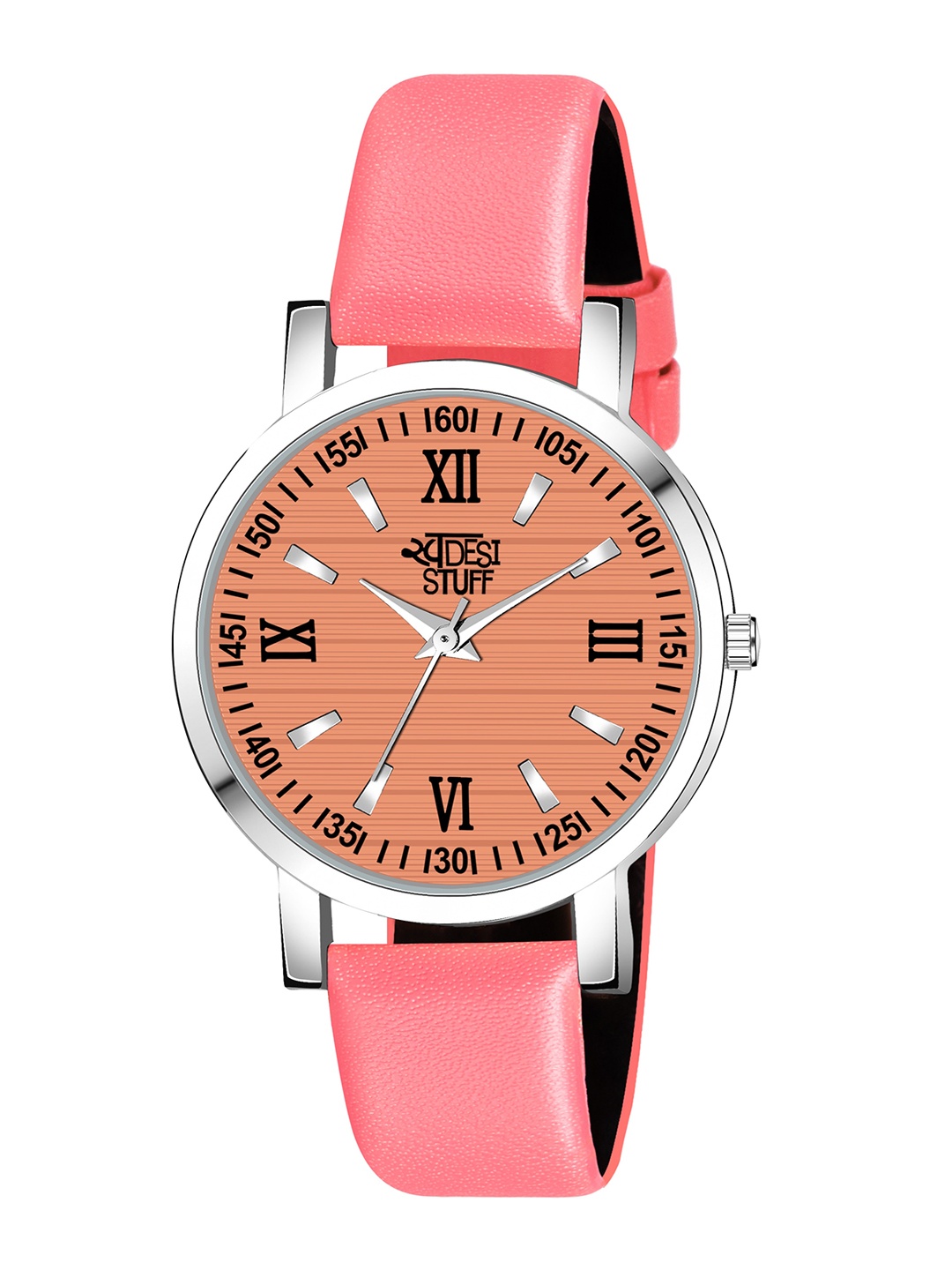 SWADESI STUFF Girls Pink Leather Analogue Watch SDS 117 PINK