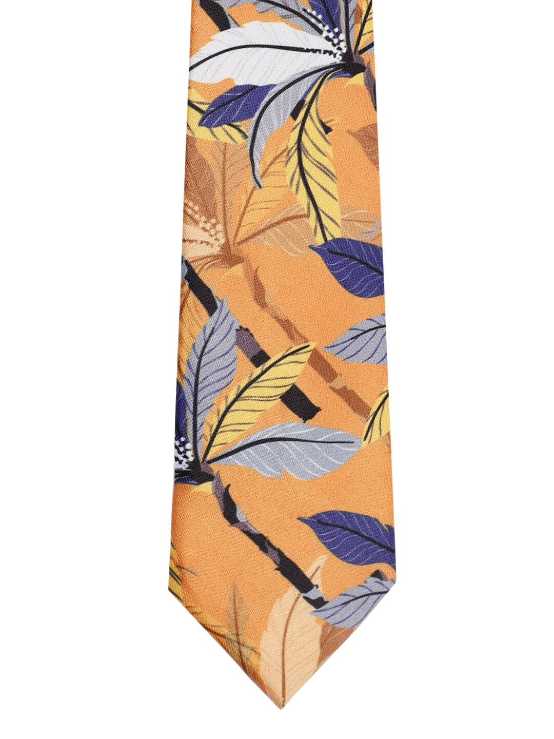 

Tossido Orange Printed Broad Tie