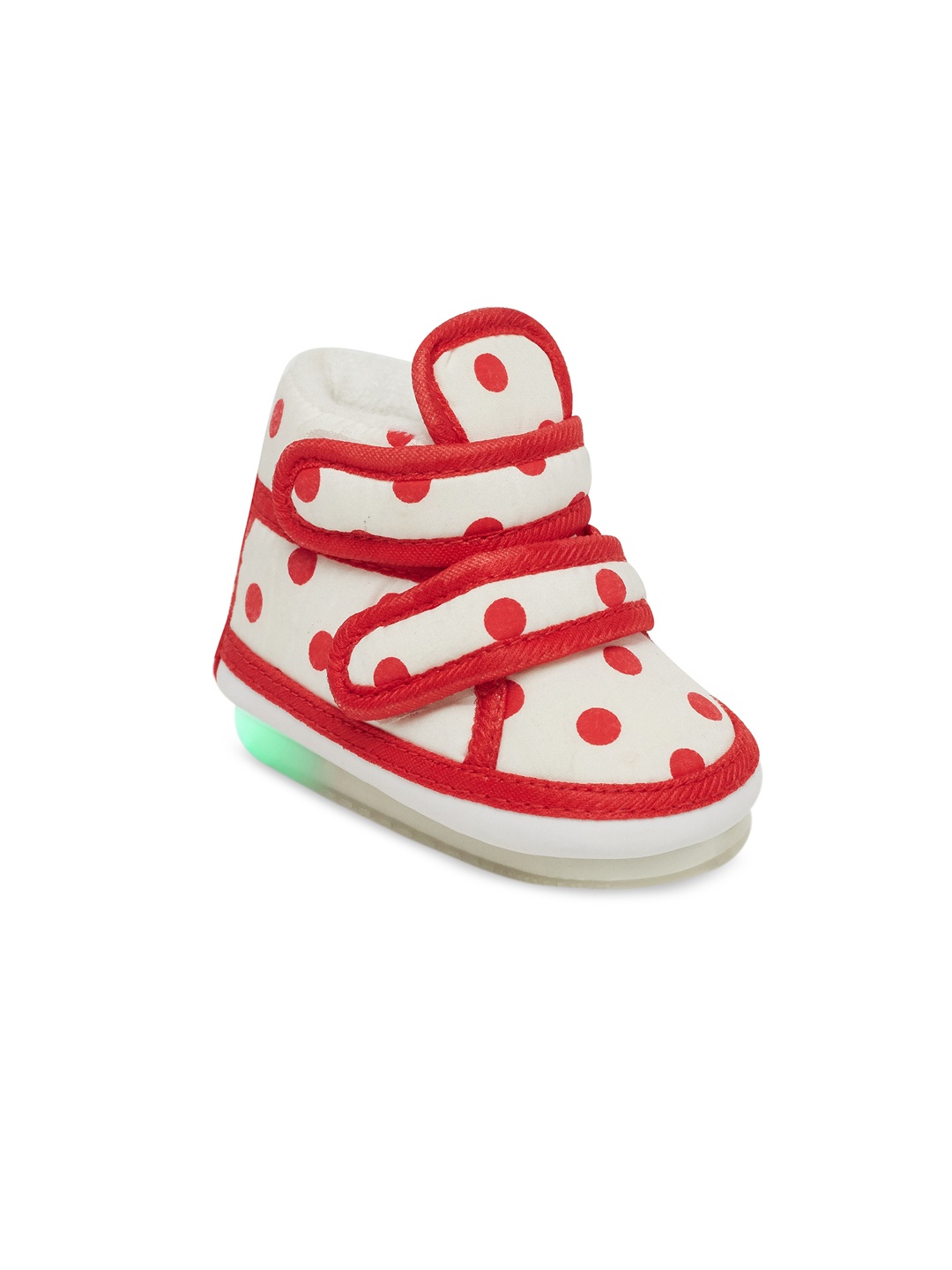 

CHiU Kids White & Red Printed Booties