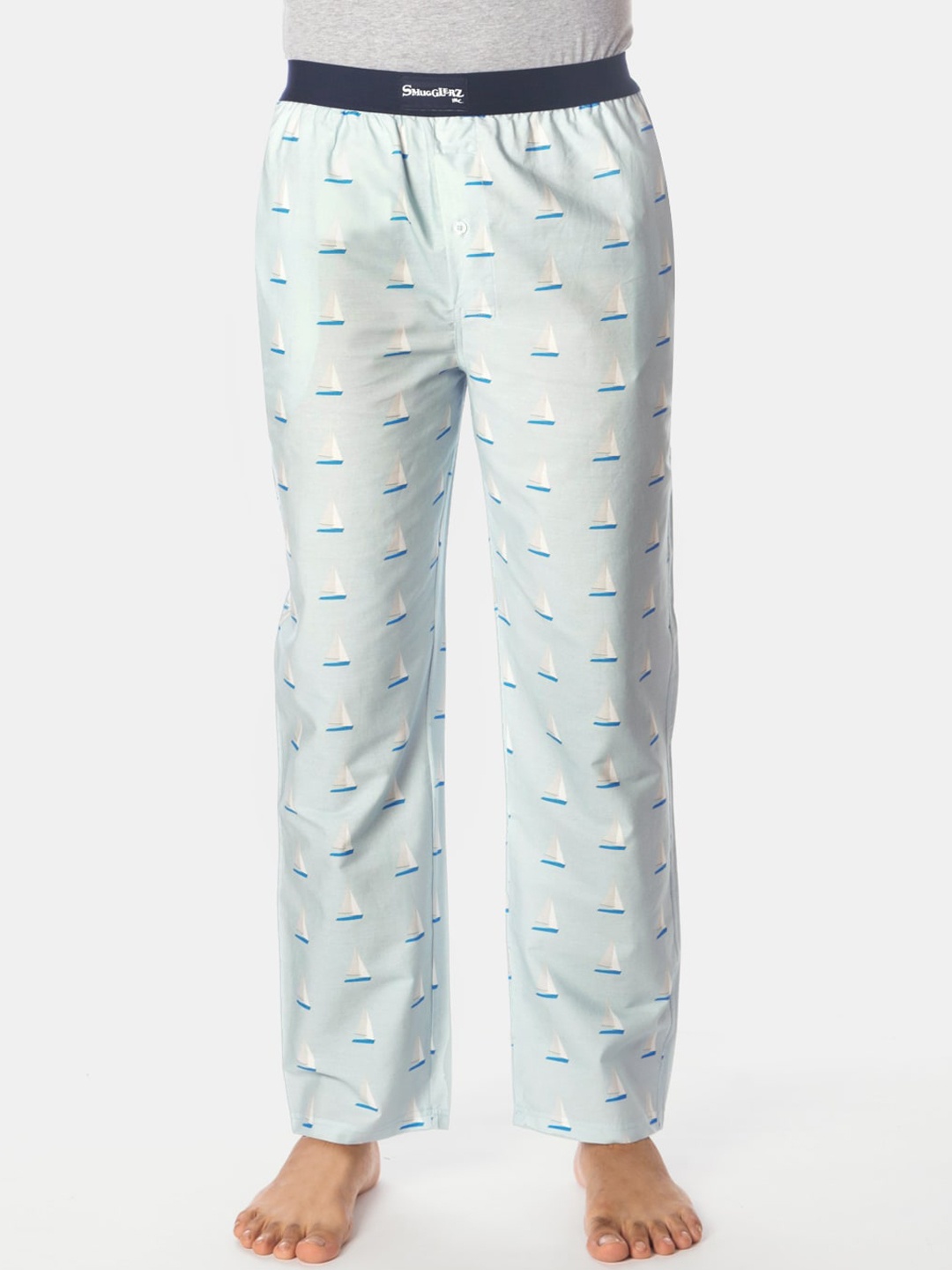 

Smugglerz Men Blue Printed Lounge Pants