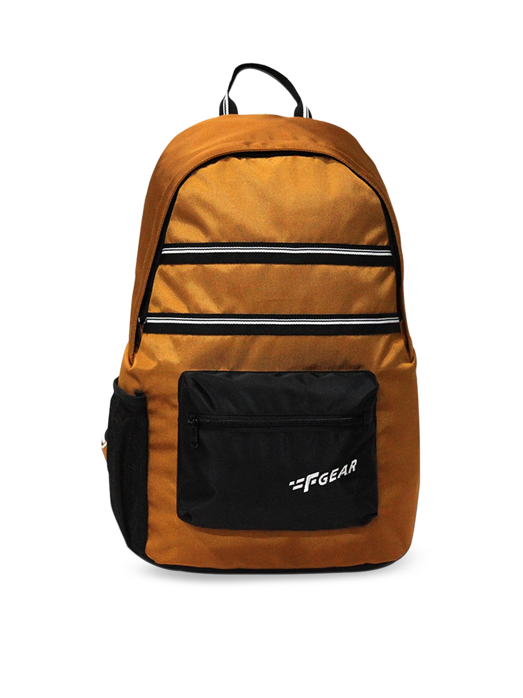 

F Gear Unisex Mustard & Black Solid Backpack