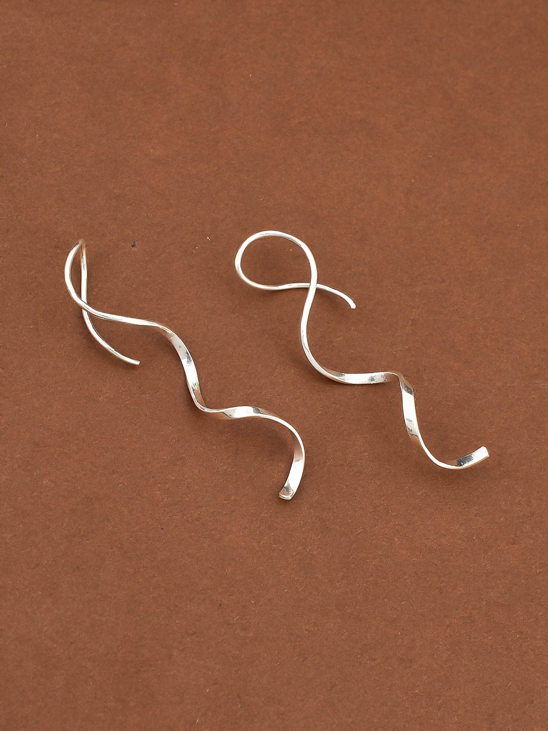 

Silvermerc Designs Silver-Plated Quirky Drop Earrings
