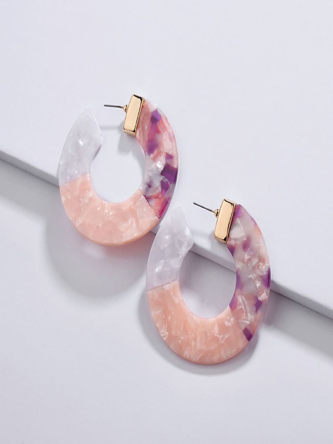 

AQUASTREET Pink Circular Hoop Earrings