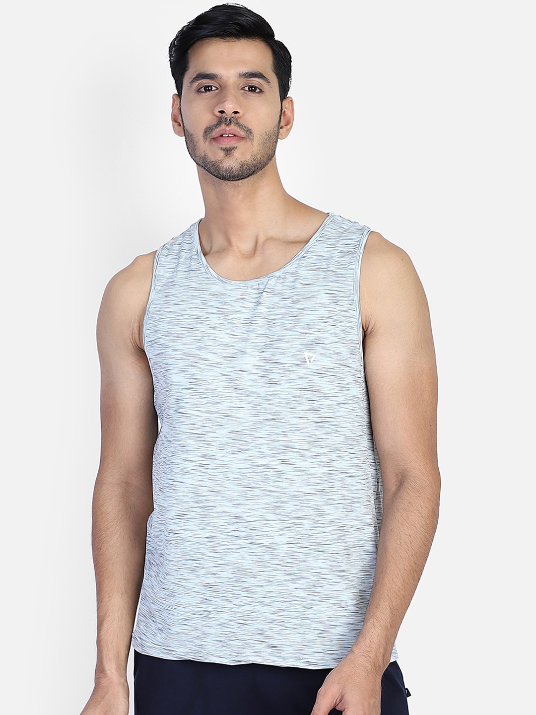 

PROTEENS Men Blue Solid Rapid-Dry Round Neck T-shirt