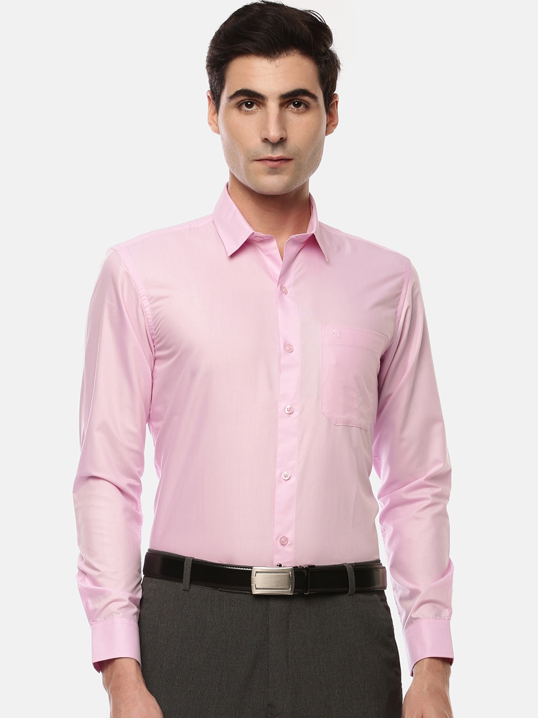 

Jansons Men Pink Regular Fit Solid Formal Shirt