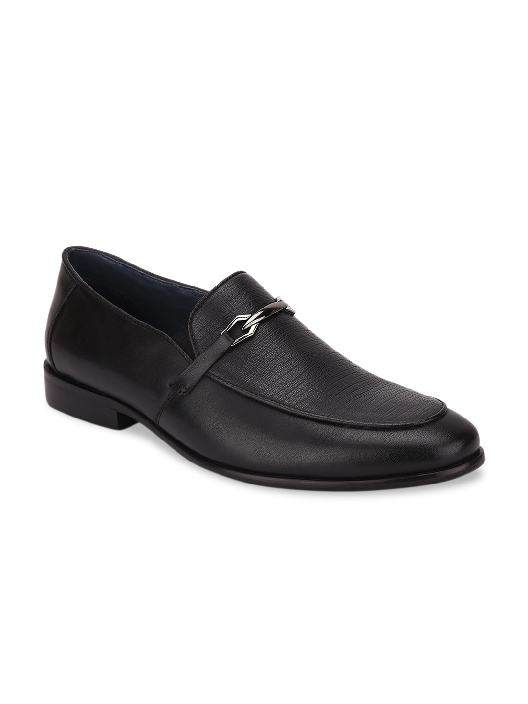 

LOUIS STITCH Men Black Italian Leather Mid-Top Handmade Loafers