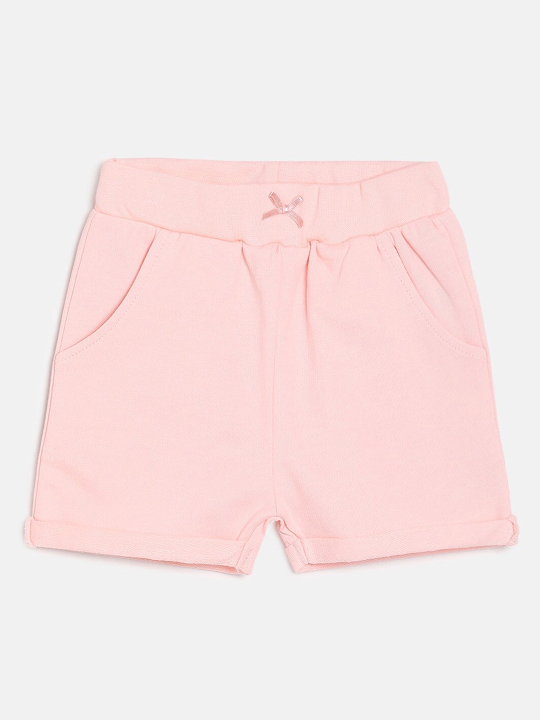 

MINI KLUB Girls Pink Solid Regular Fit Regular Shorts