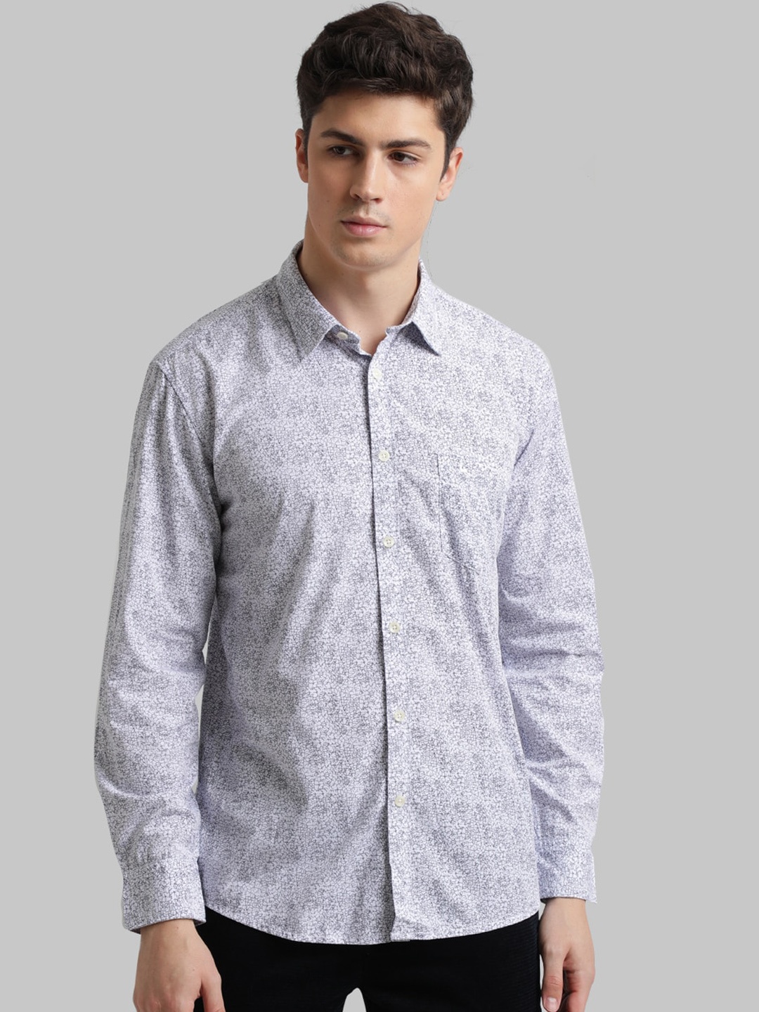 

Parx Men Blue Regular Fit Printed Casual Shirt