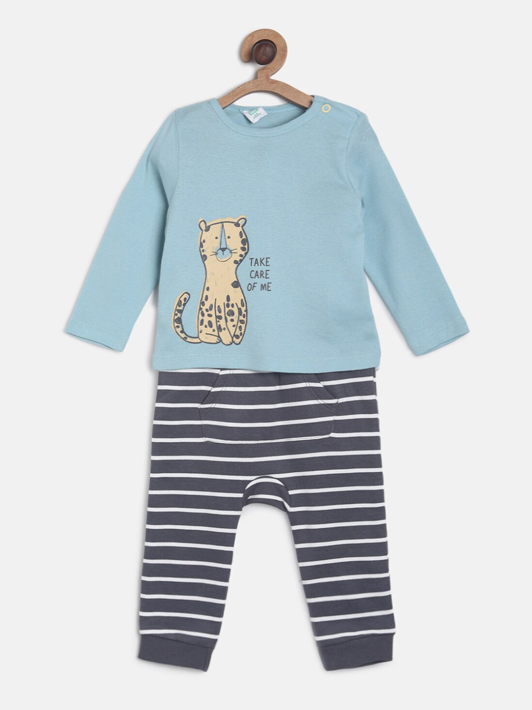 

MINI KLUB Boys Blue Printed Top with Trousers