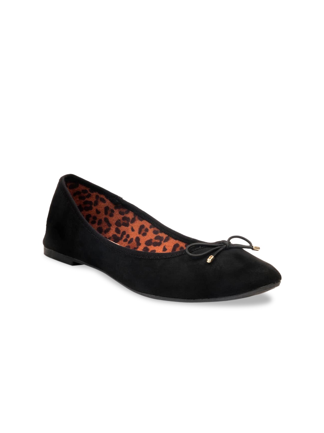 

London Rag Women Black Solid Suede Ballerinas