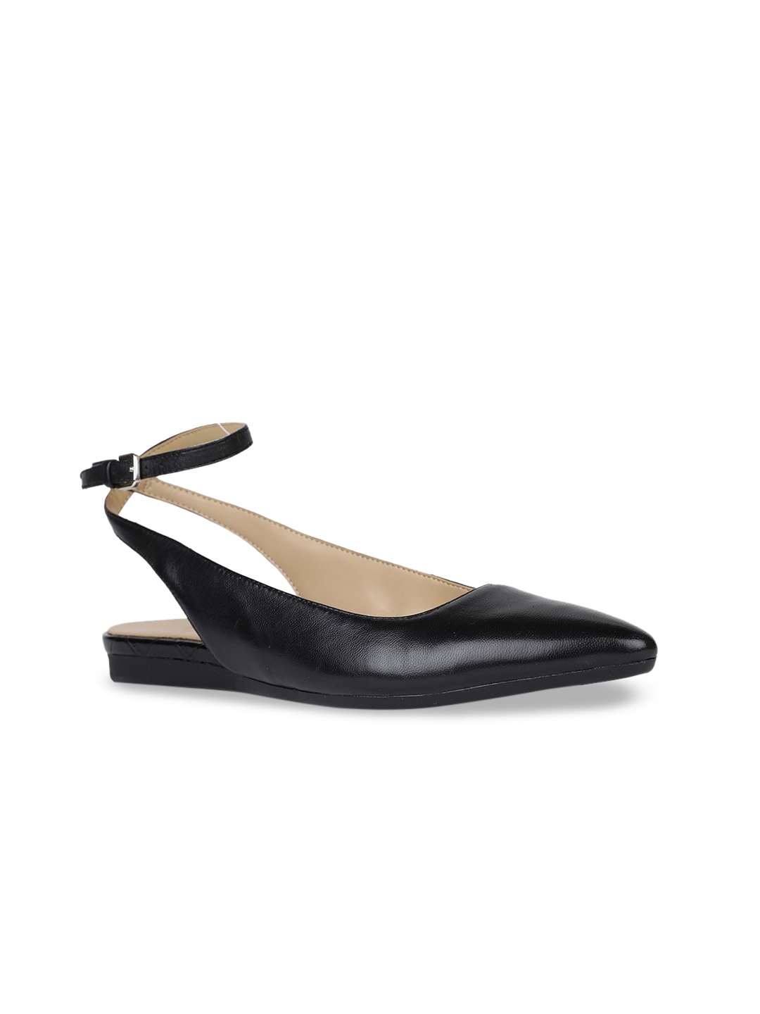 

Naturalizer Women Black Solid Leather Ballerinas