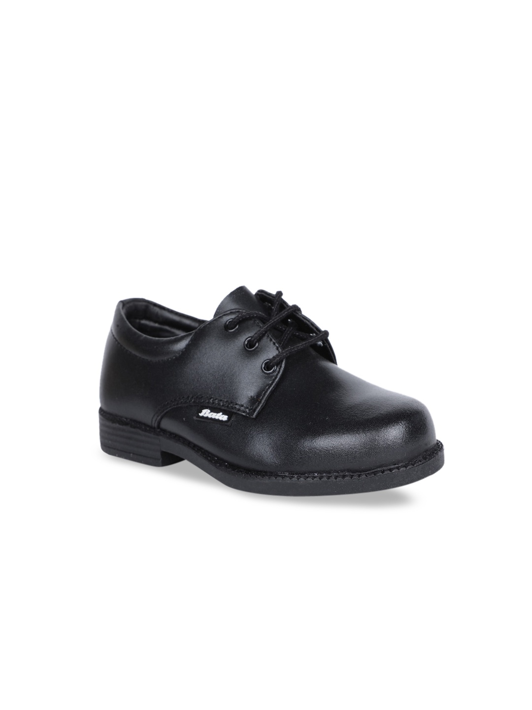 Bata Boys Black Solid Derbys