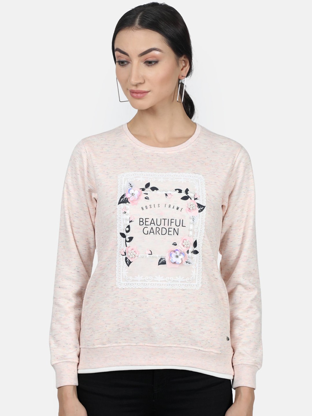

Monte Carlo Women Pink Printed Sweatshirt