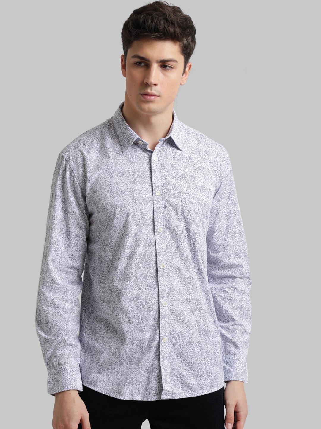 

Parx Men Blue Regular Fit Printed Casual Shirt