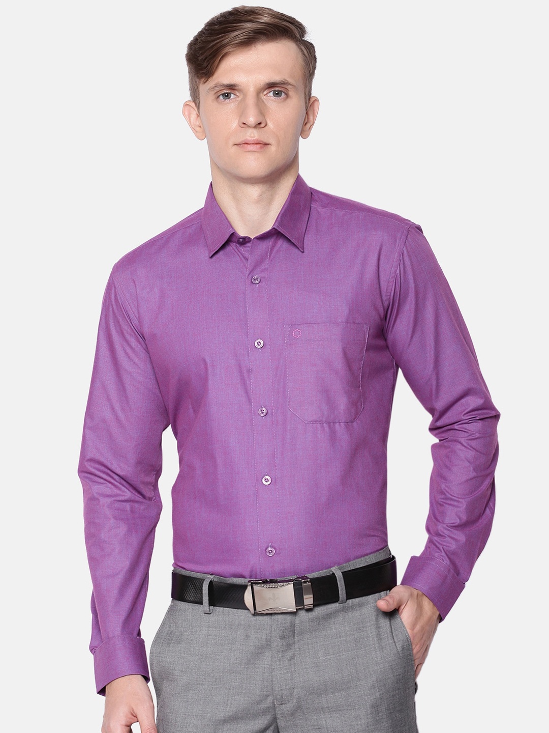 

Jansons Men Purple Regular Fit Solid Formal Shirt