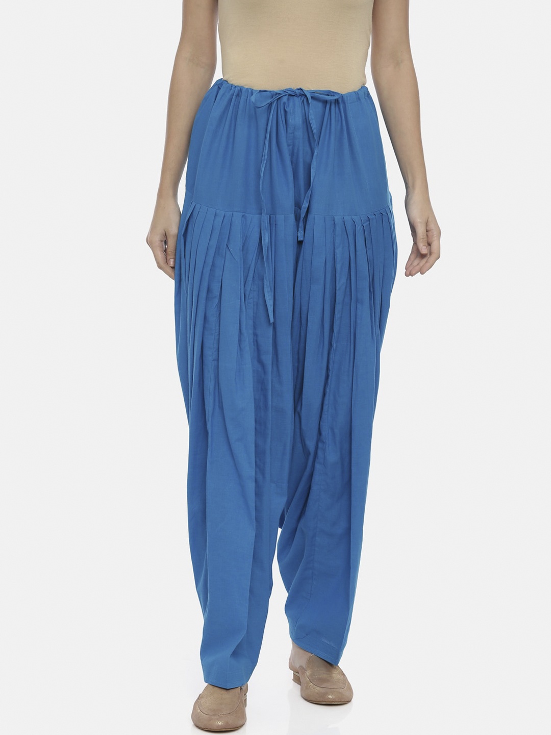 

Souchii Women Turquoise Blue Solid Loose-Fit Patiala