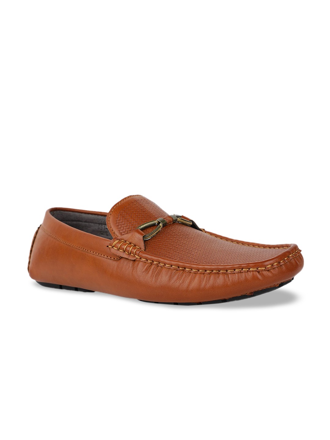 

Bata Men Brown Solid Leather Loafers