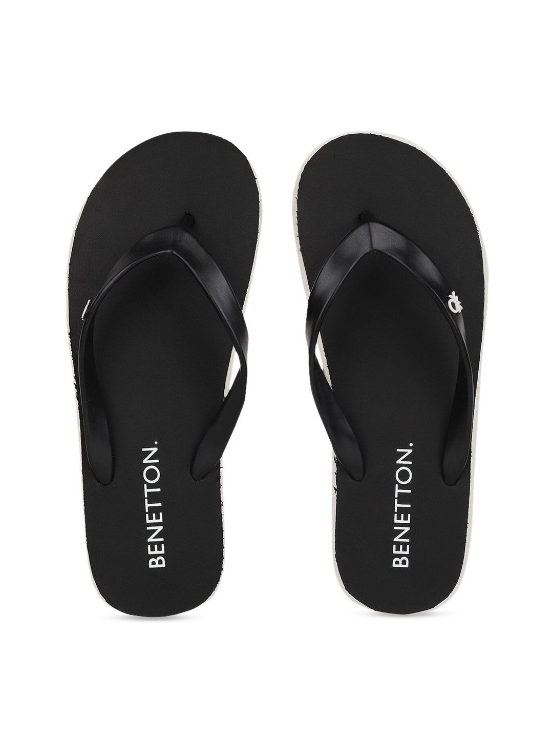 

United Colors of Benetton Men Black Solid Thong Flip-Flops