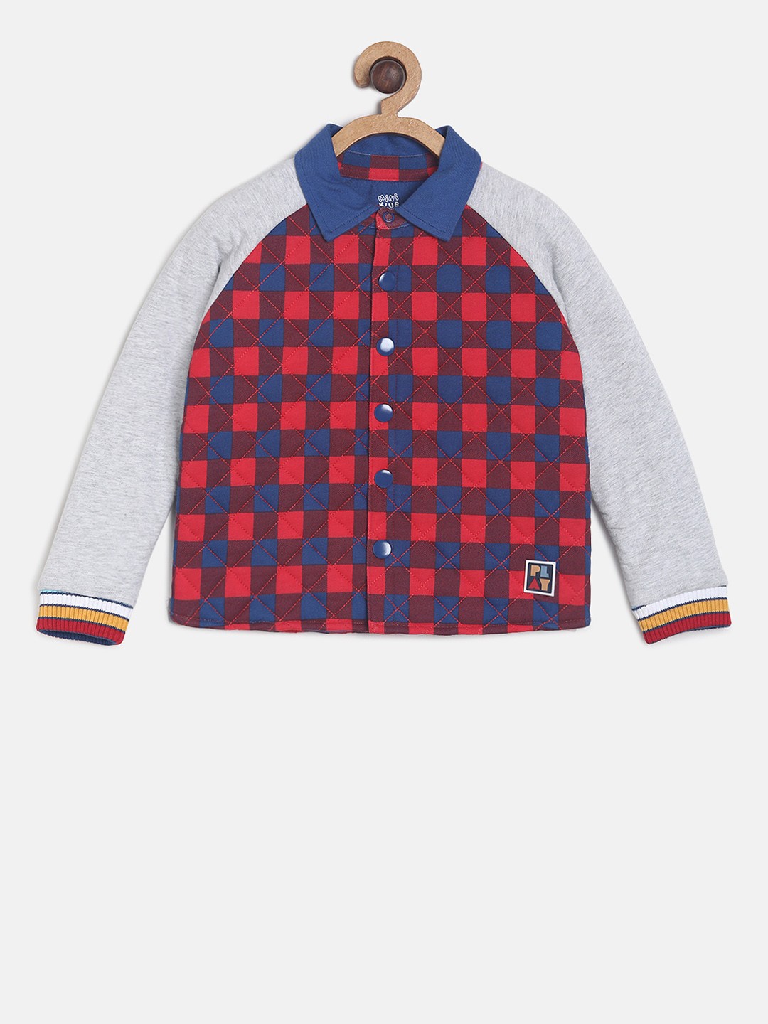 

MINI KLUB Boys Multicoloured Checked Padded Jacket, Multi