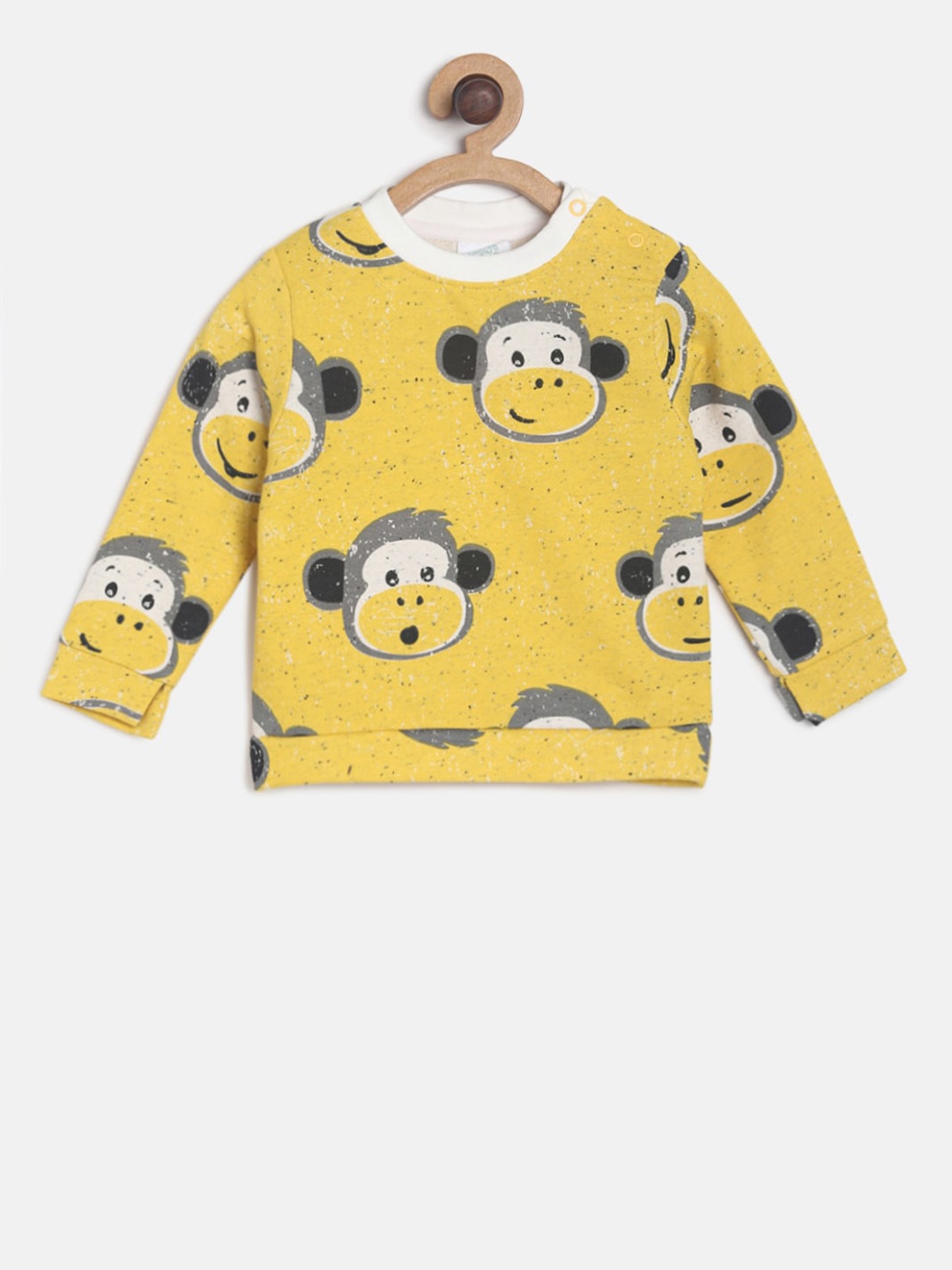 

MINI KLUB Boys Yellow Printed Sweatshirt