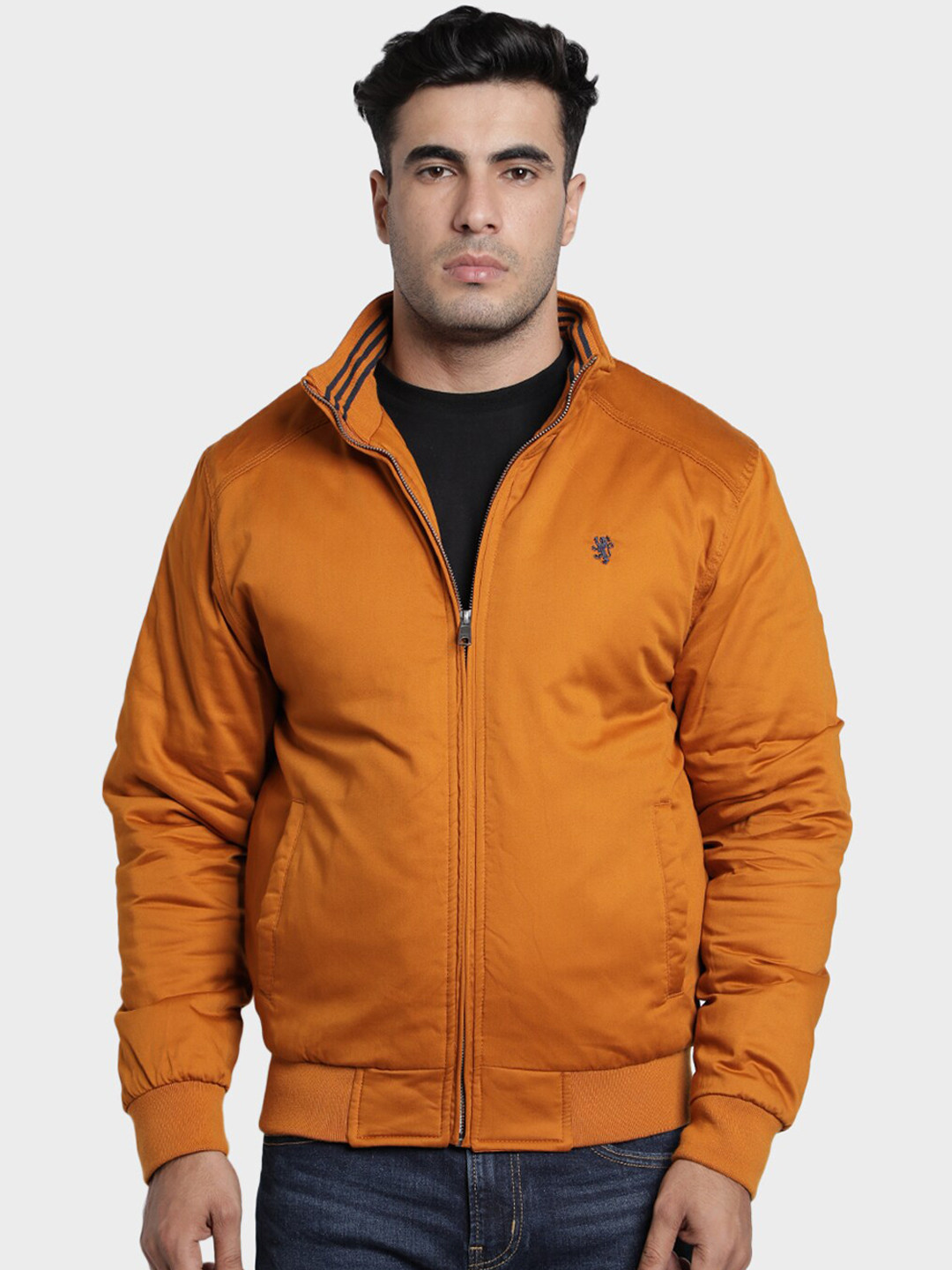 

Red Tape Men Mustard Yellow Solid Padded Jacket