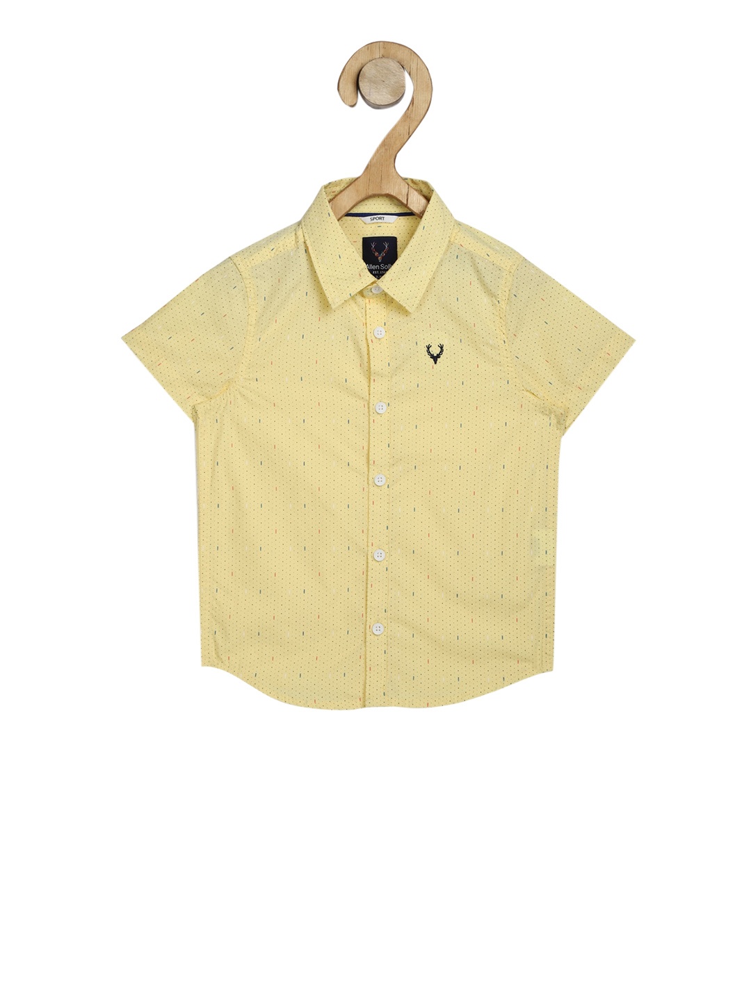 

Allen Solly Boys Yellow Manhattan Slim Fit Printed Casual Shirt