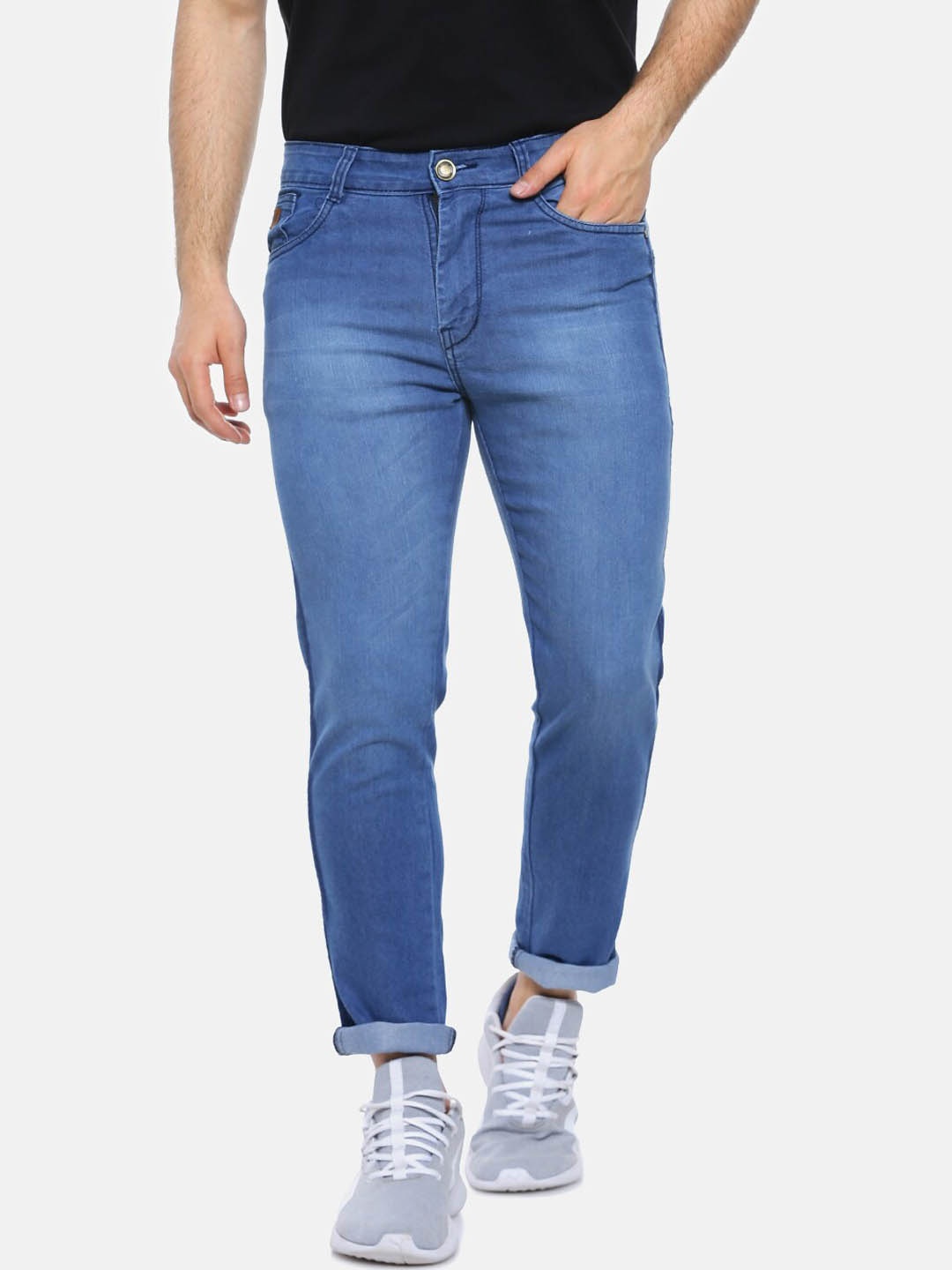 

Campus Sutra Men Blue Slim Fit Mid-Rise Clean Look Jeans