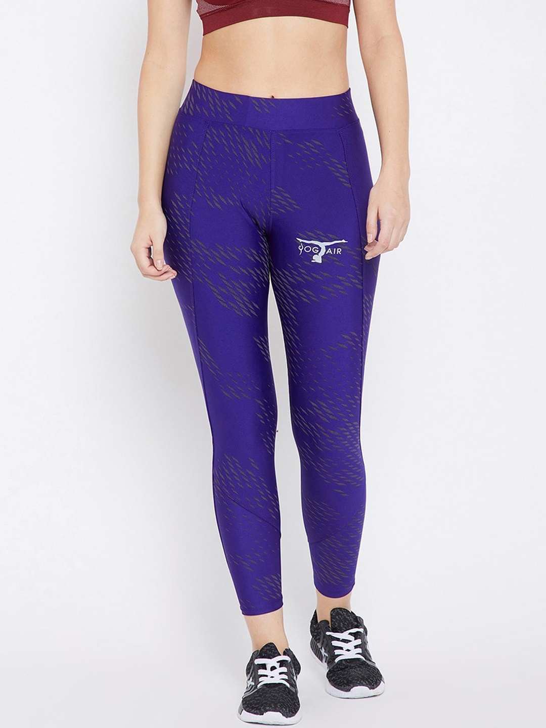 

YOGAIR Women Purple Printed Ankle-Length Tights