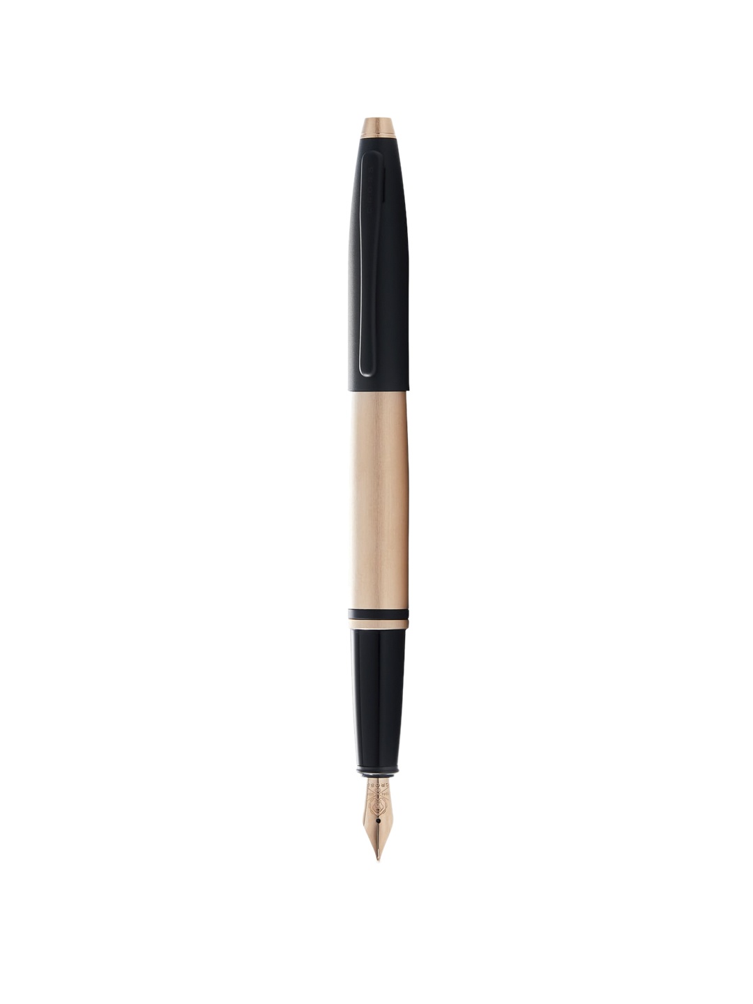 Cross Rose Gold-Toned And Black Medium Nib Fountain Pen With Gift Box