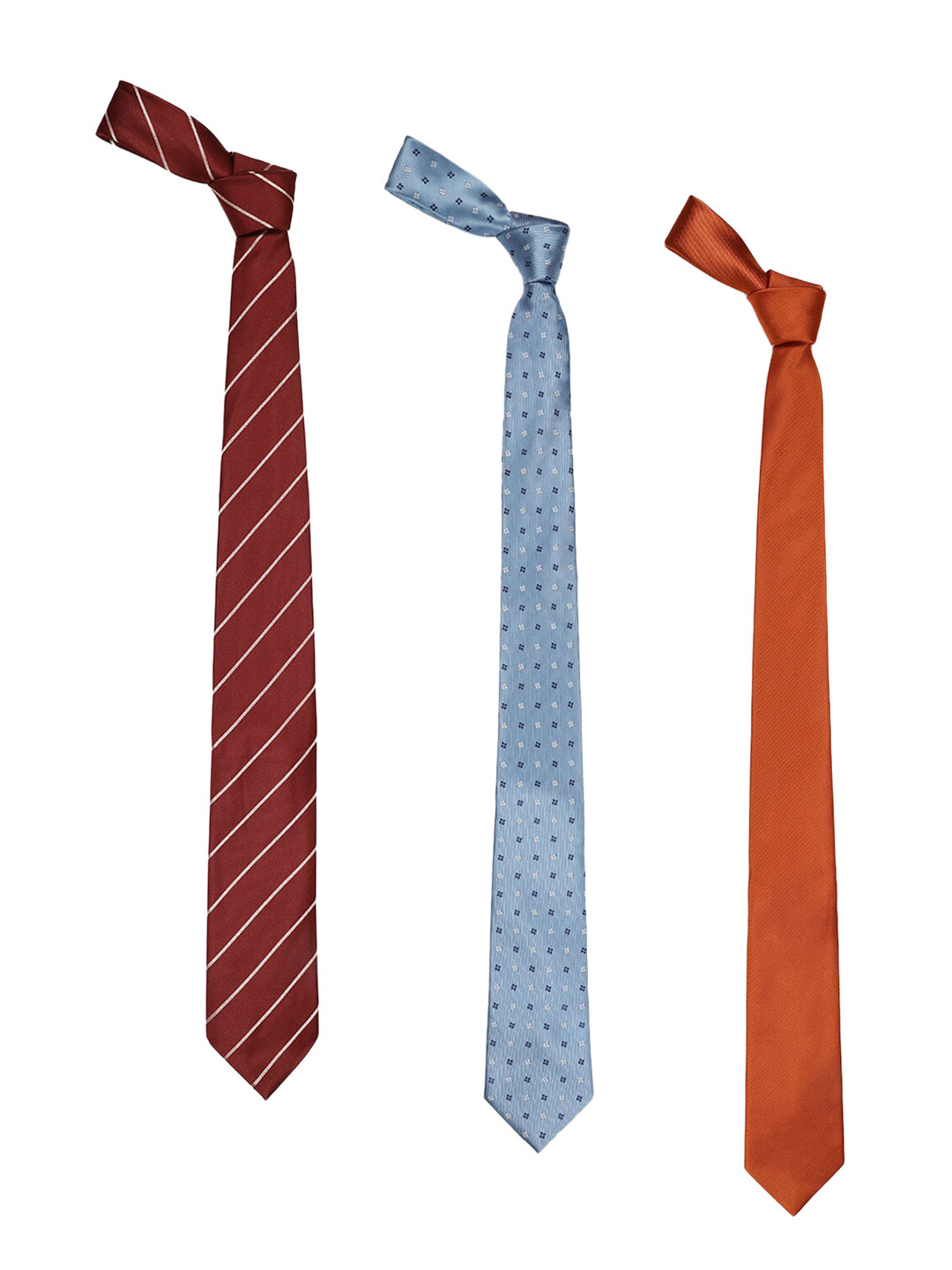 

Tossido Pack Of 3 Striped Broad Tie, Red
