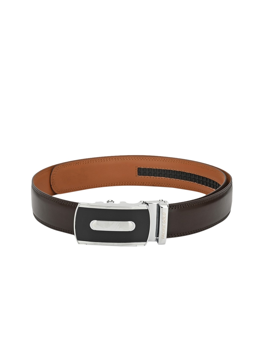 

Pacific Gold Men Brown Solid Belt