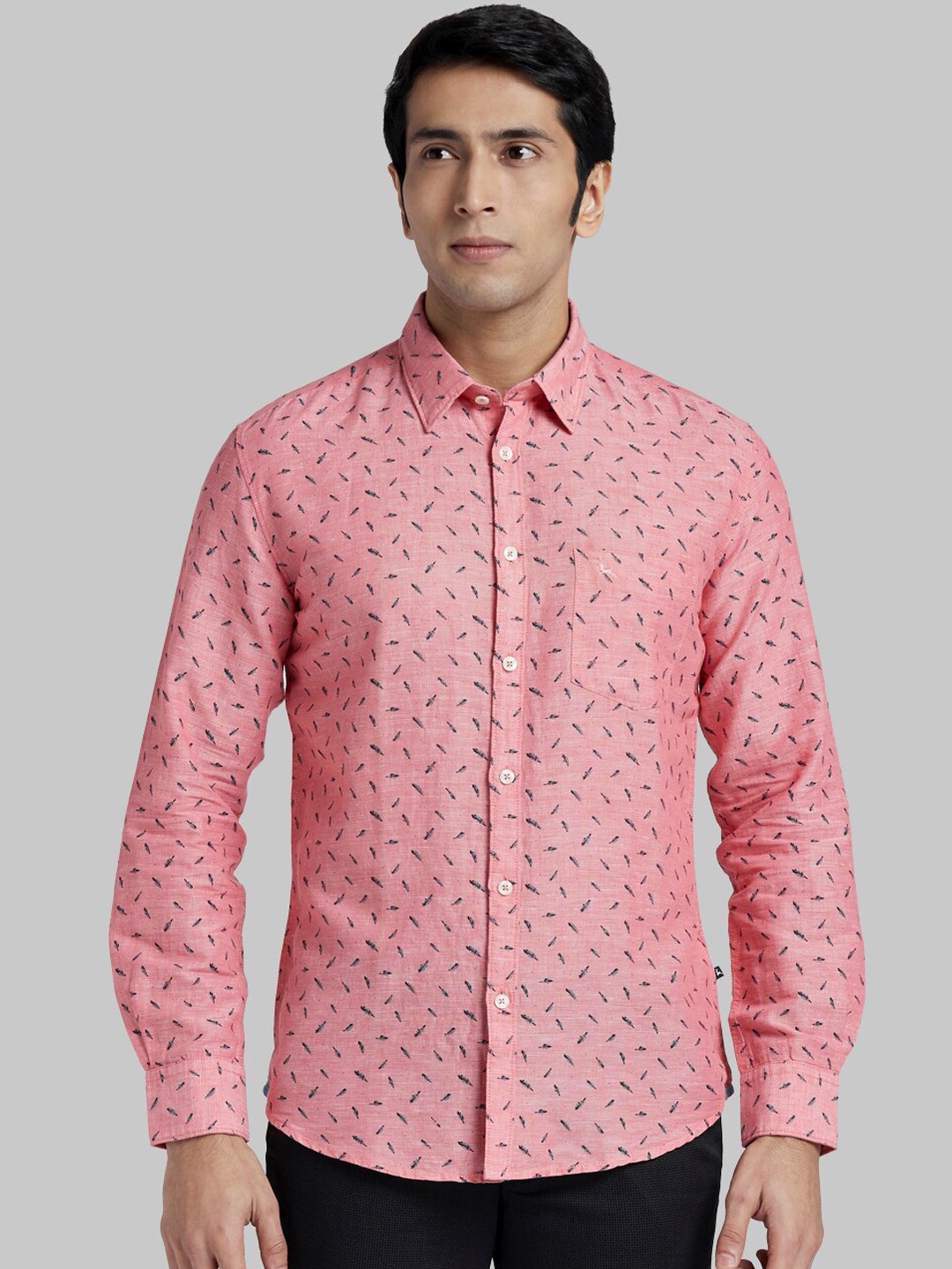 

Parx Men Pink Regular Fit Printed Casual Shirt