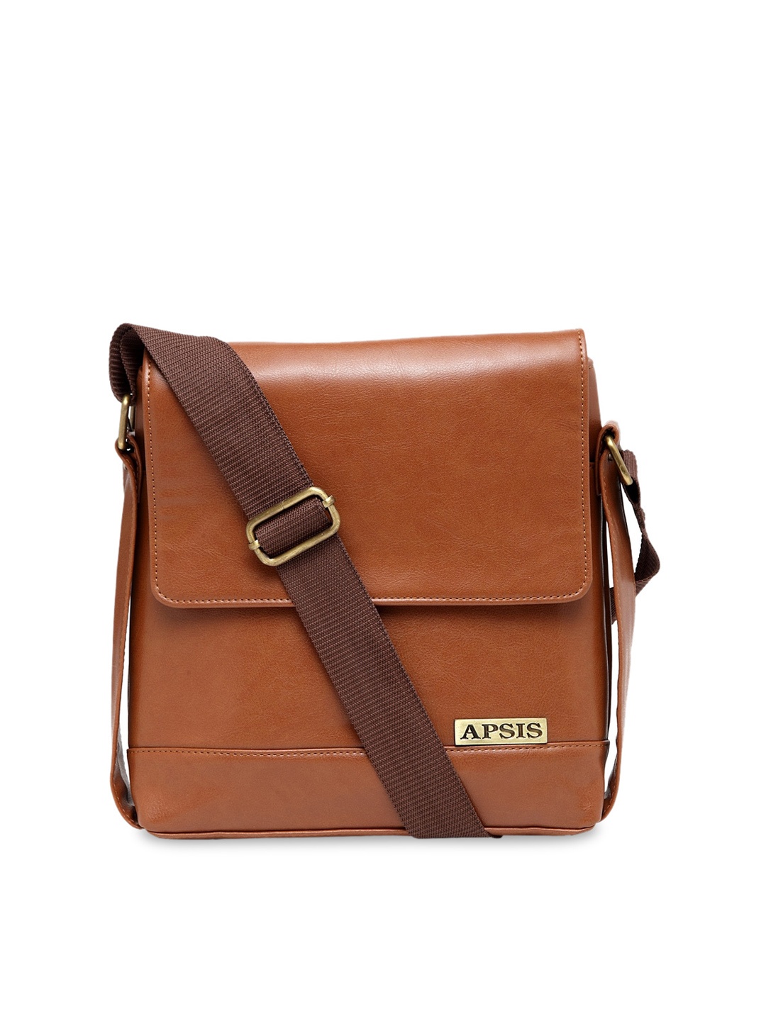

Apsis Unisex Tan Brown Solid Messenger Bag