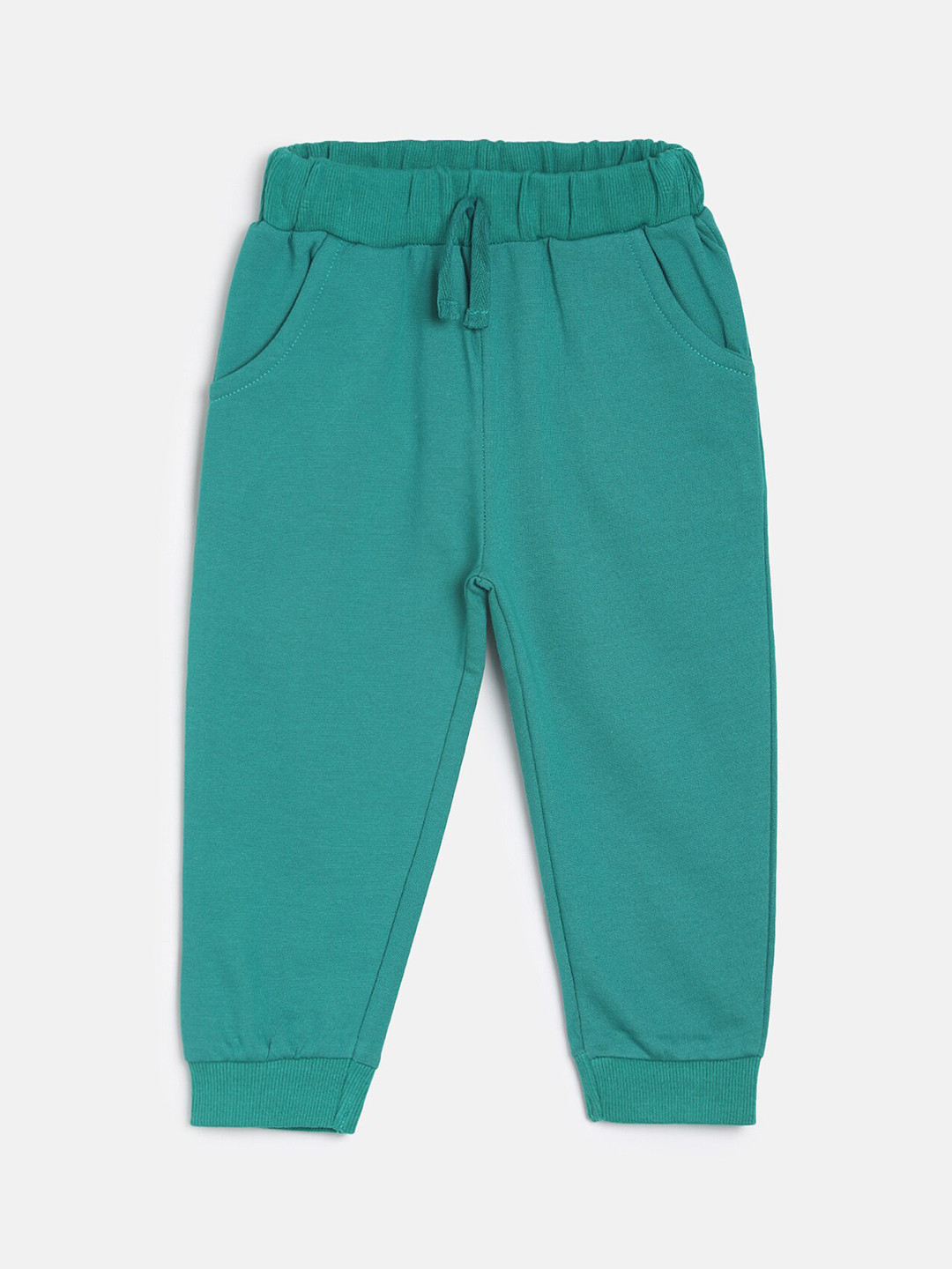 

MINI KLUB Girls Green Solid Joggers