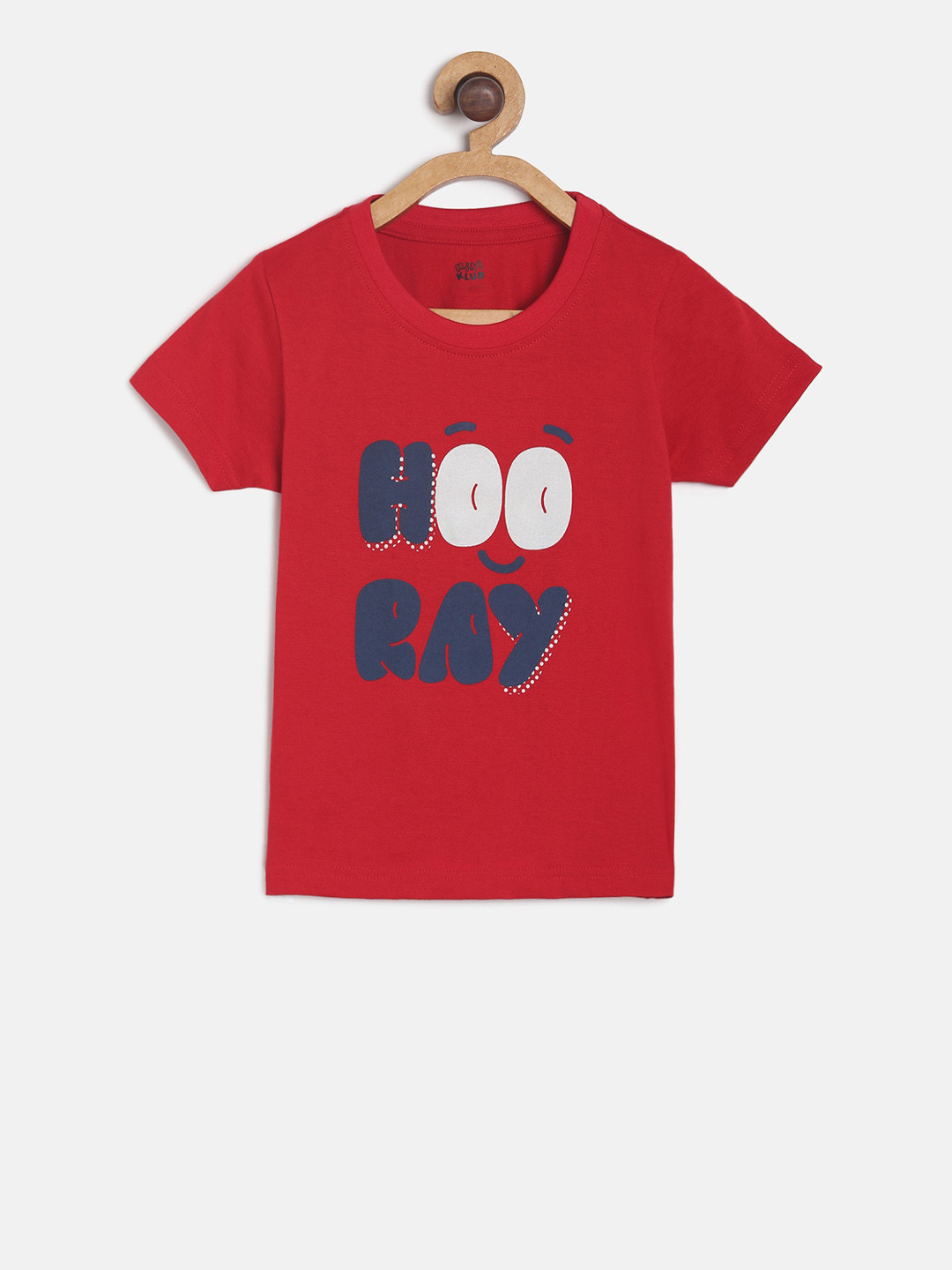 

MINI KLUB Boys Red Printed Round Neck T-shirt
