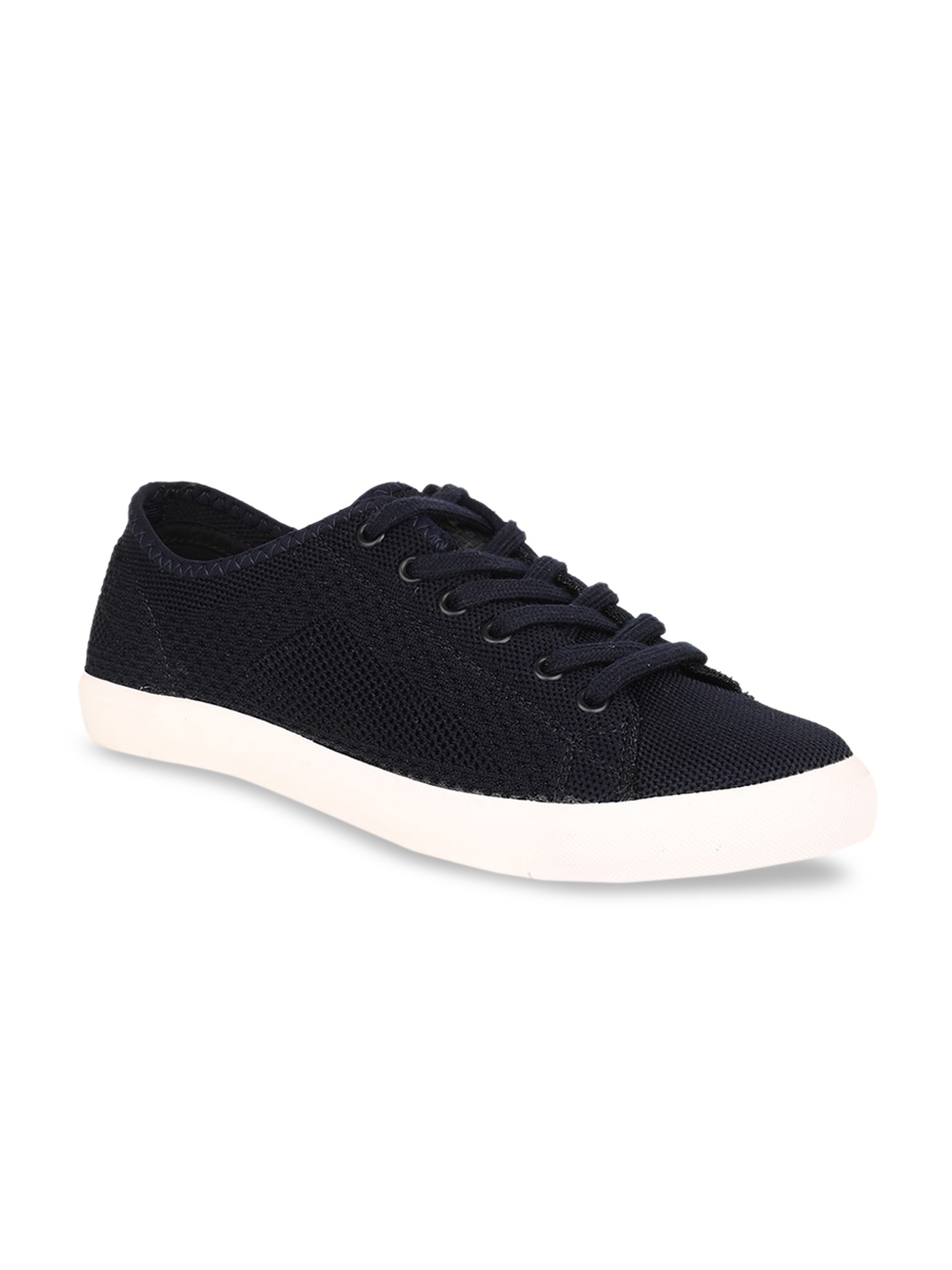 

North Star Men Navy Blue Woven Design Sneakers