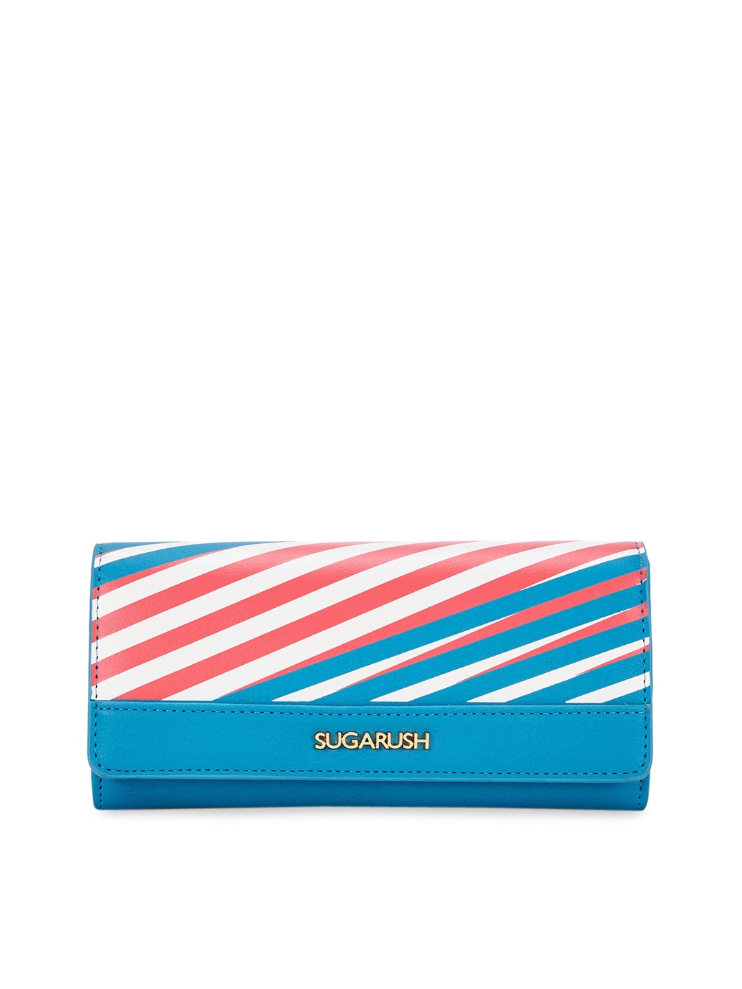 

Sugarush Women Blue & White Striped Envelope