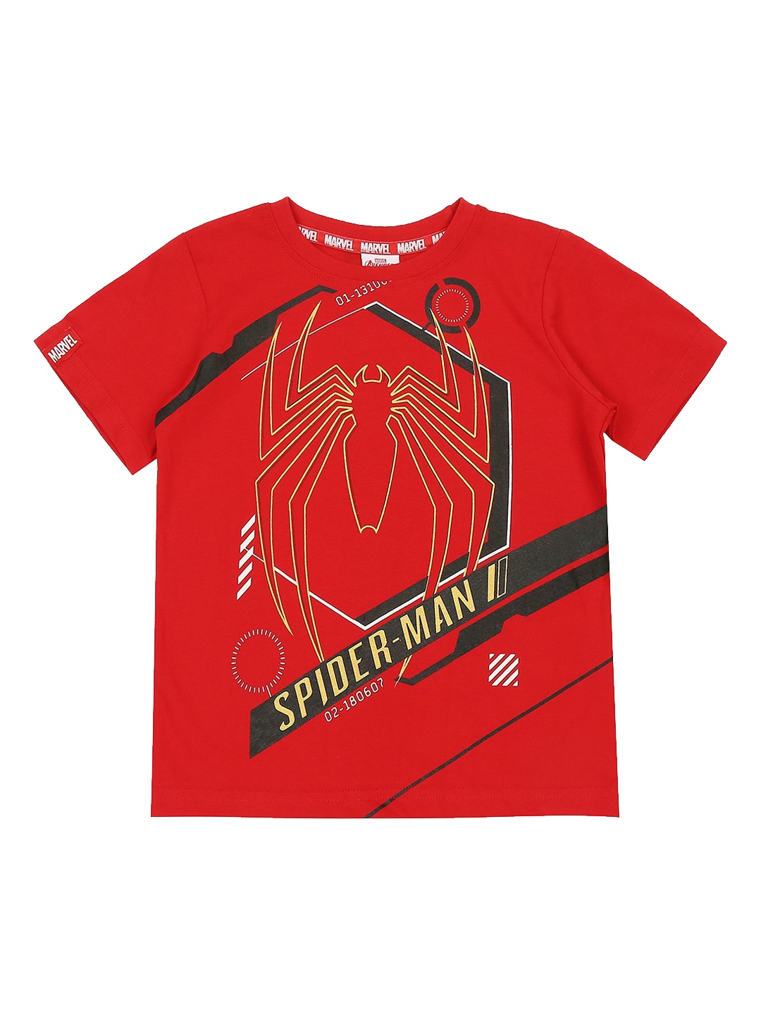 

Marvel Boys Red Spiderman Printed Round Neck Pure Cotton T-shirt