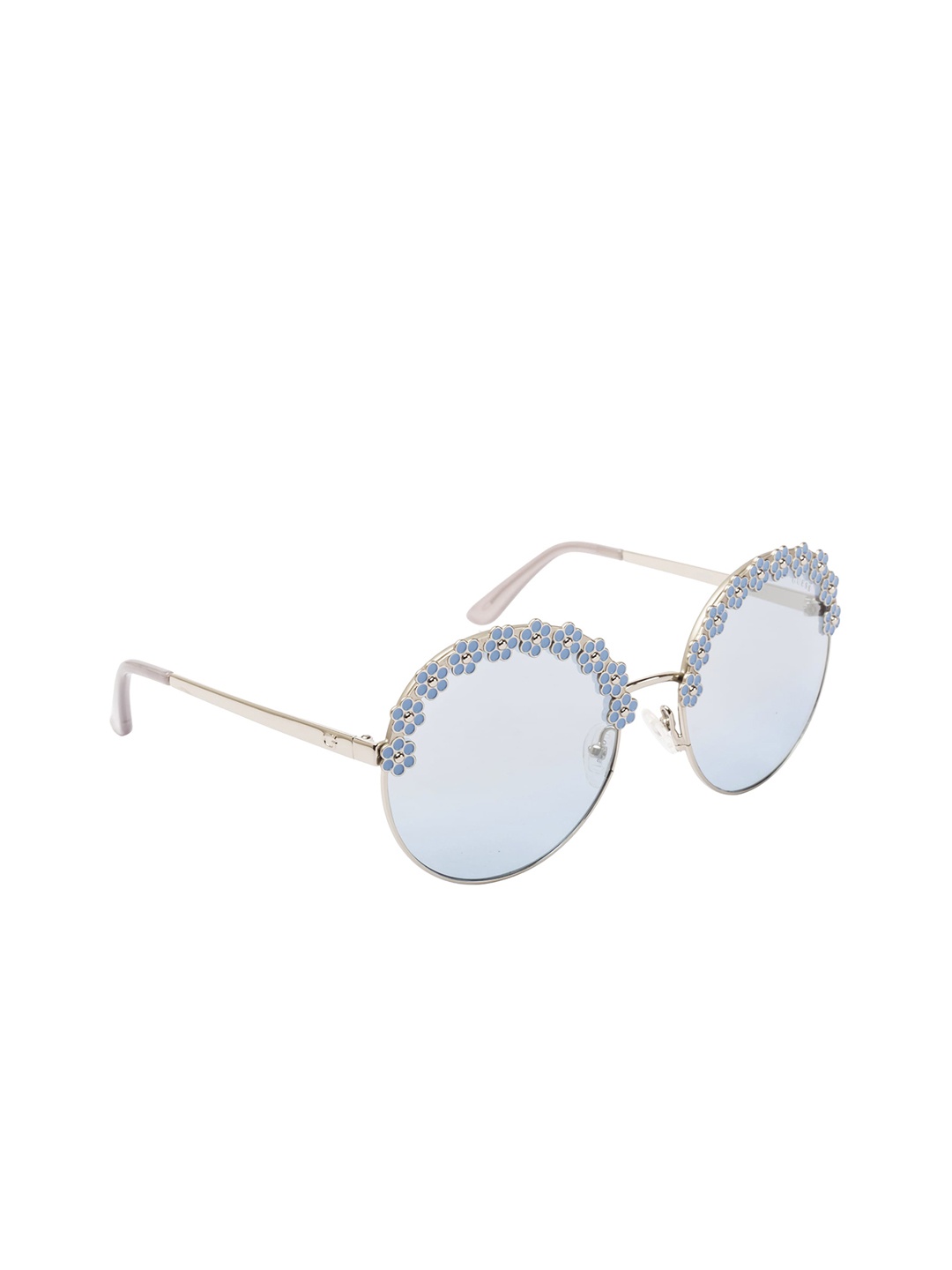 

GUESS Women Round Sunglasses GU7587 59 10X, Blue