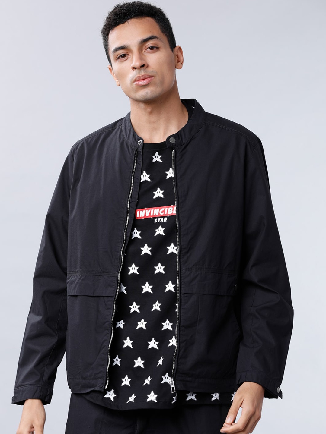 

LOCOMOTIVE Men Black Solid Tailored Jacket
