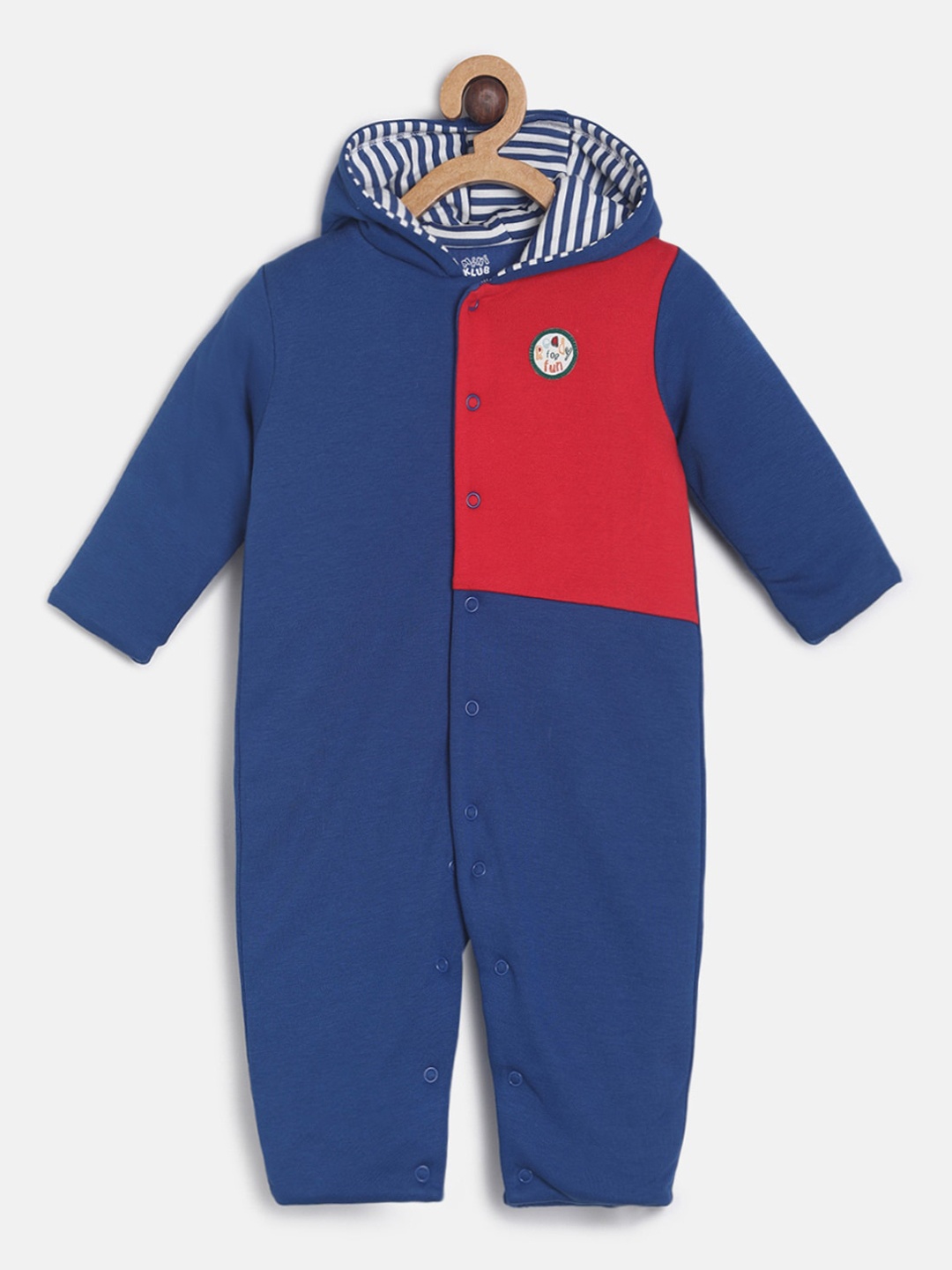 

MINI KLUB Infant Boys Blue & Red Colourblocked Romper