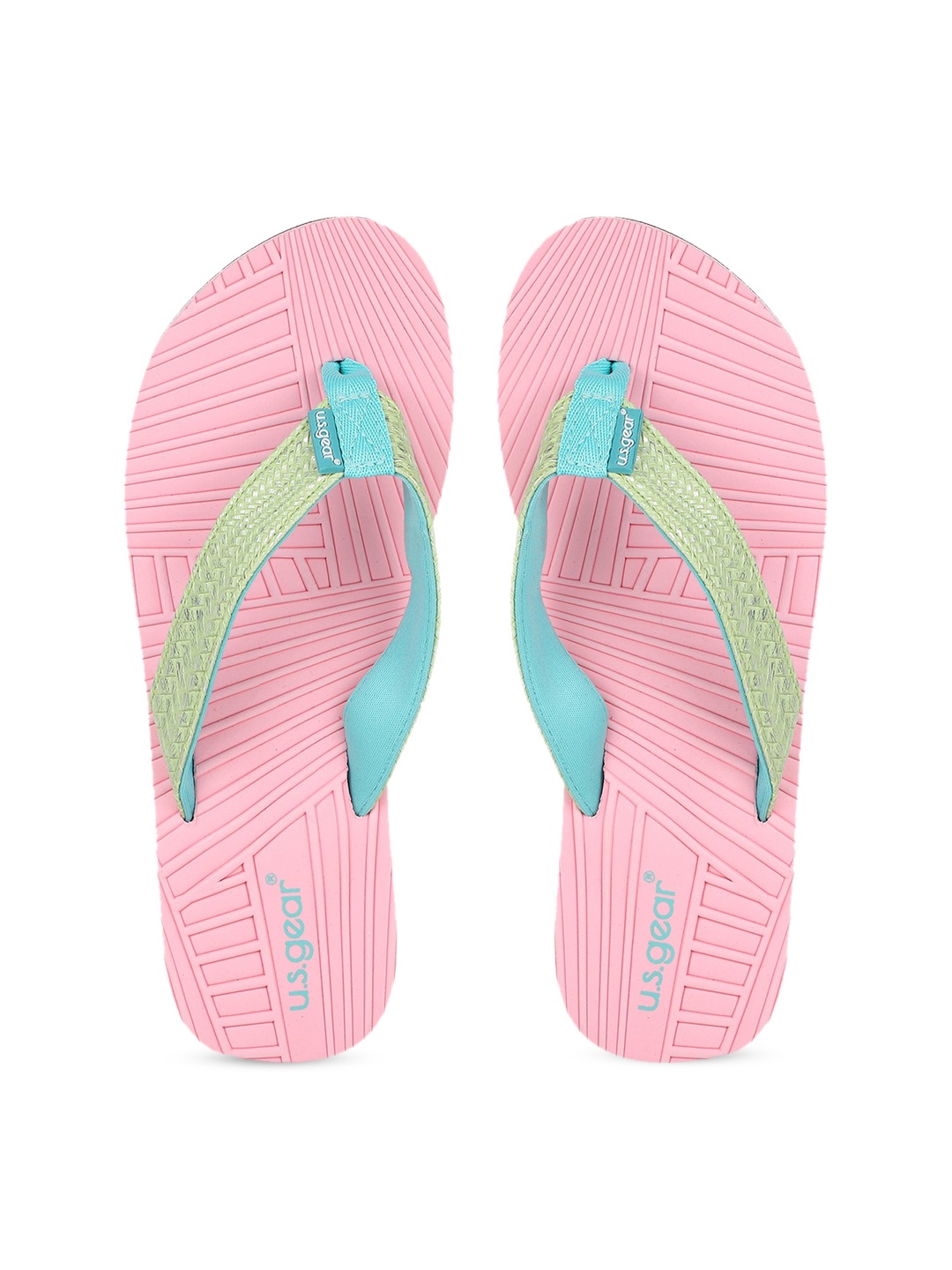 

US Gear Women Pink Self Design Thong Flip-Flops